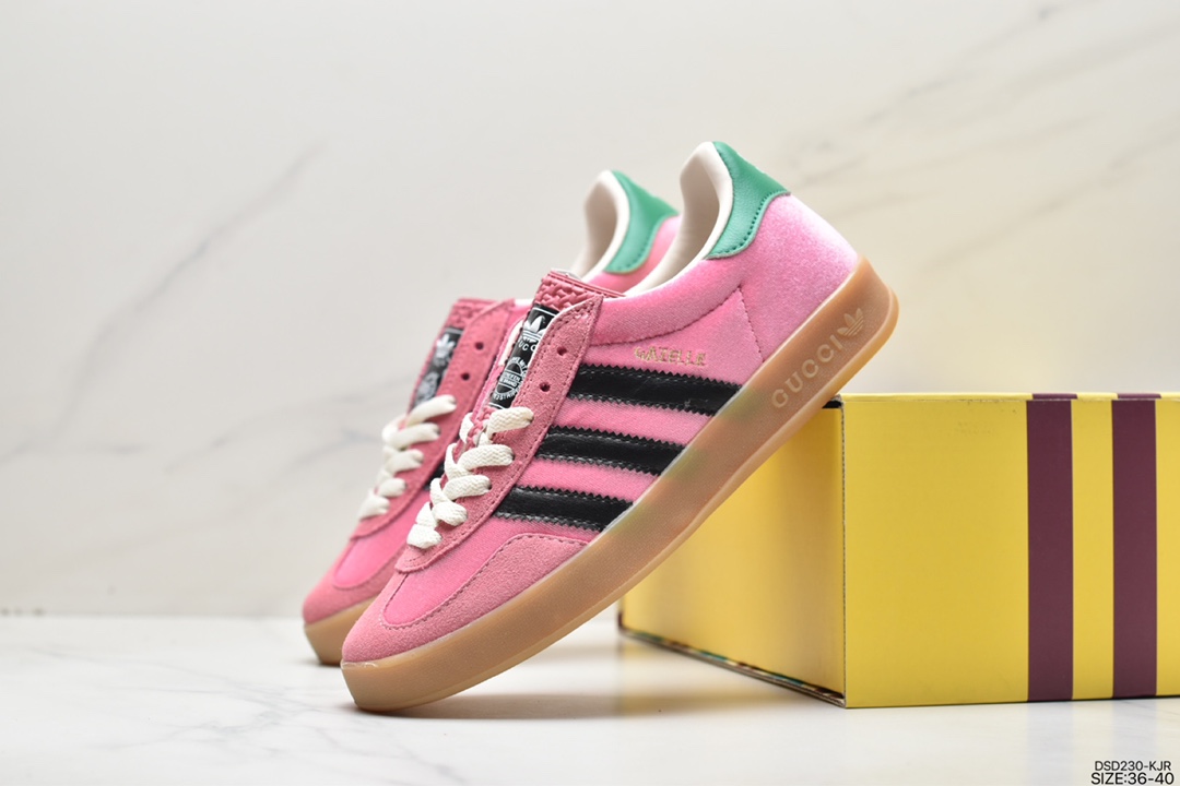 Heavy co -branded adidas Originals x Gucci Gazelle joint classic casual board shoes 707848 9stuo 6360