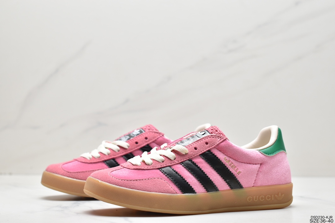 Heavy co -branded adidas Originals x Gucci Gazelle joint classic casual board shoes 707848 9stuo 6360