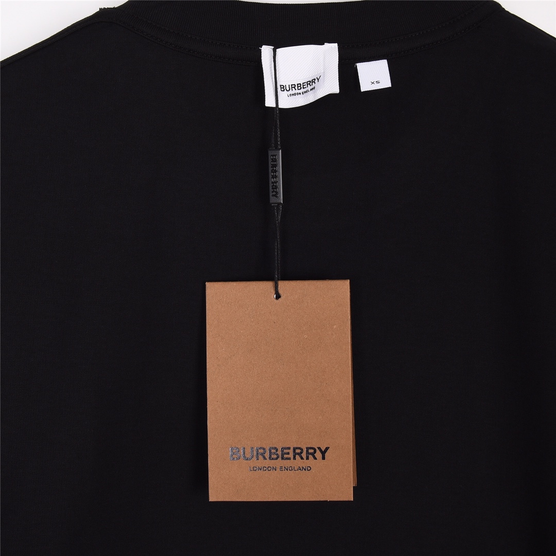 Burberry巴宝莉23ss夏季新款半印小熊Logo印花短袖