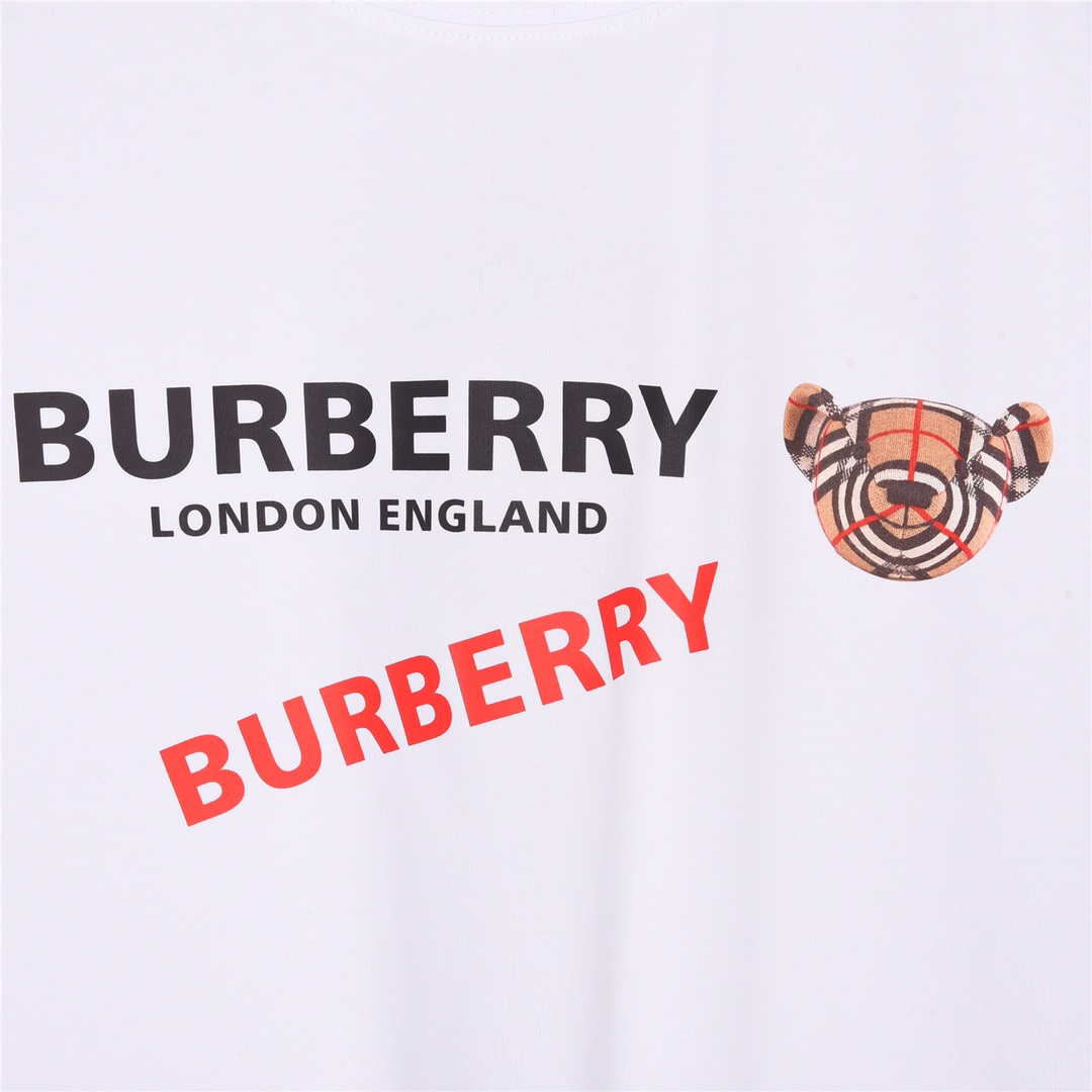 170 Burberry巴宝莉23ss夏季新款双排字母Logo熊头印花短袖