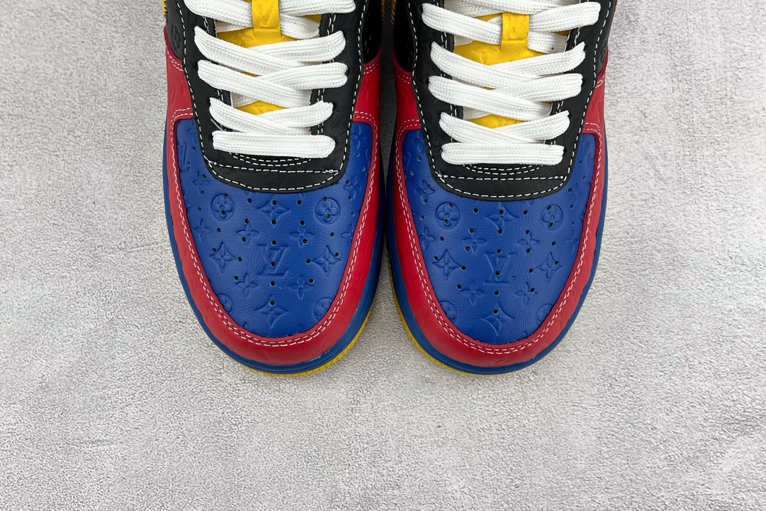 [Limited Edition] Louis Vuitton x Nike Air Force 1 Low Red, Black and Blue LV Joint