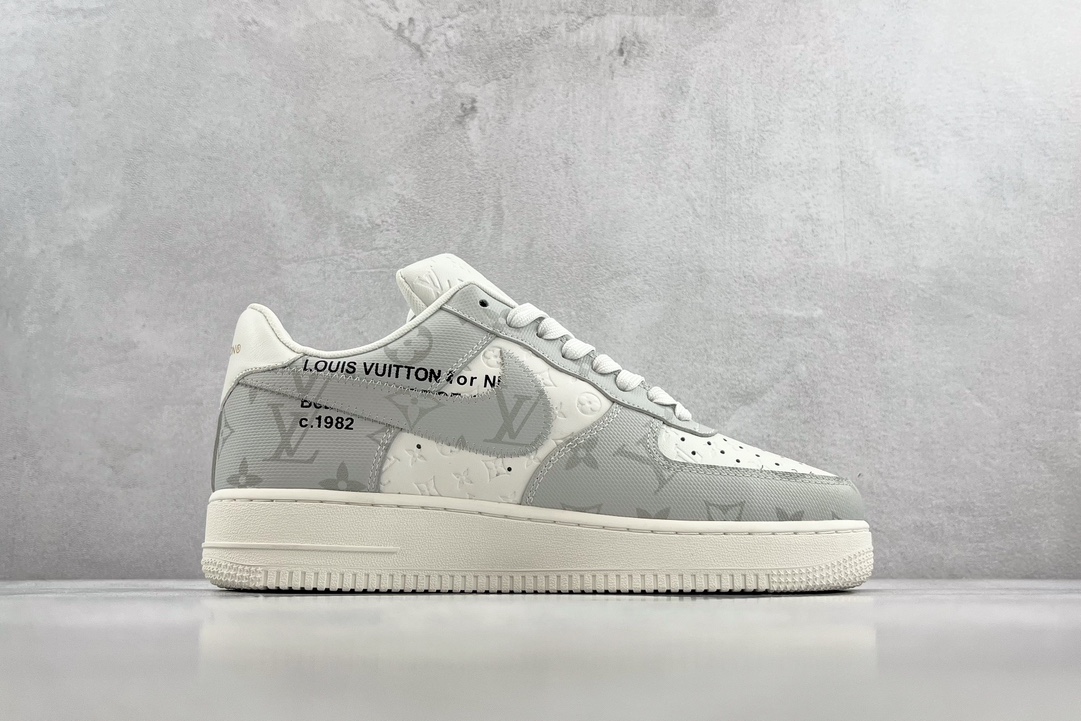 Louis Vuitton x Nike Air Force 1 Low Grey and White LV Joint