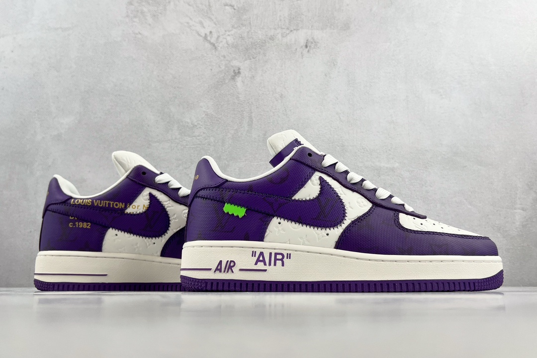 Louis Vuitton x Nike Air Force 1 Low Purple and White LV Joint