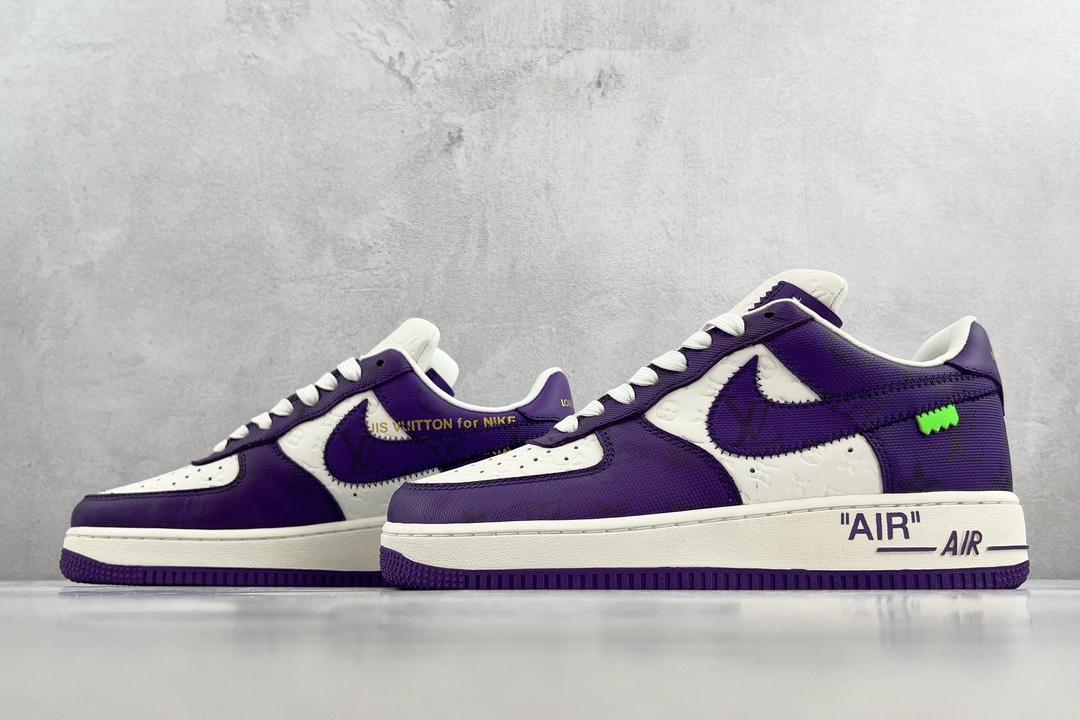 Louis Vuitton x Nike Air Force 1 Low Purple and White LV Joint