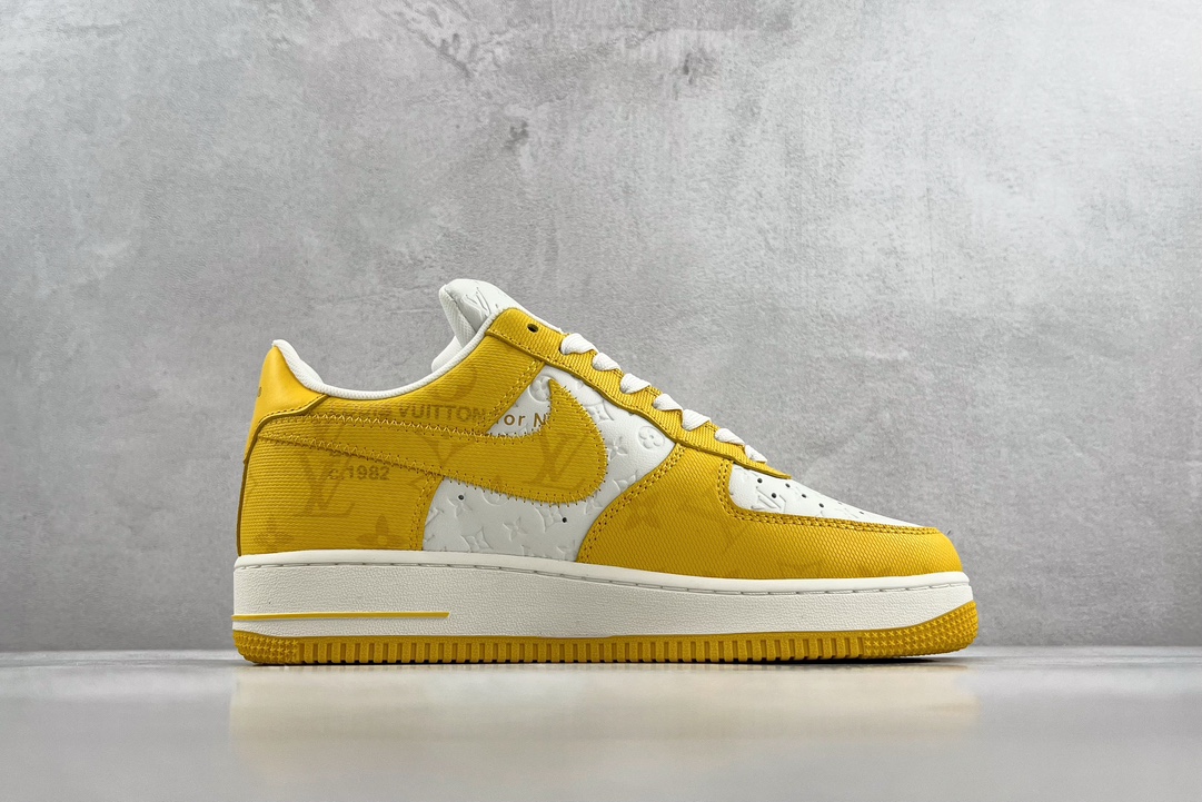 Louis Vuitton x Nike Air Force 1 Low Yellow and White LV Joint
