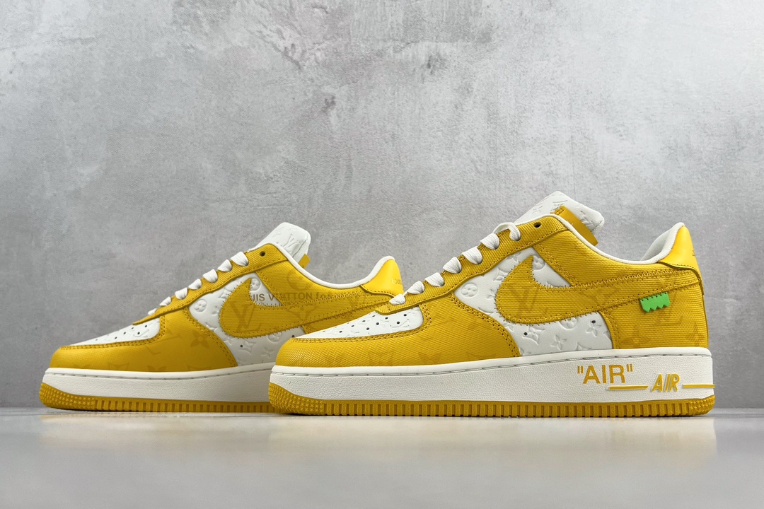 Louis Vuitton x Nike Air Force 1 Low Yellow and White LV Joint