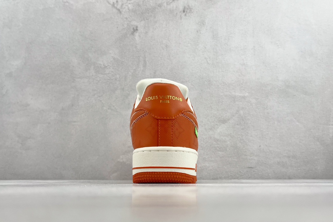 Louis Vuitton x Nike Air Force 1 Low Orange and White LV Joint
