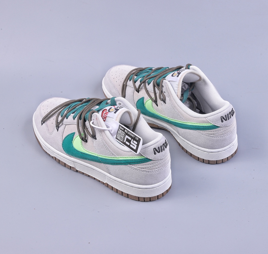 CS Nike SB Dunk Low ”85” White Grass Green Double Hook SB Low Top Sports Casual Shoes DO9457-129