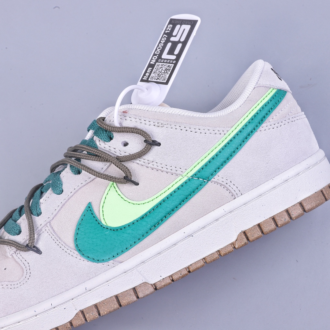 CS Nike SB Dunk Low ”85” White Grass Green Double Hook SB Low Top Sports Casual Shoes DO9457-129