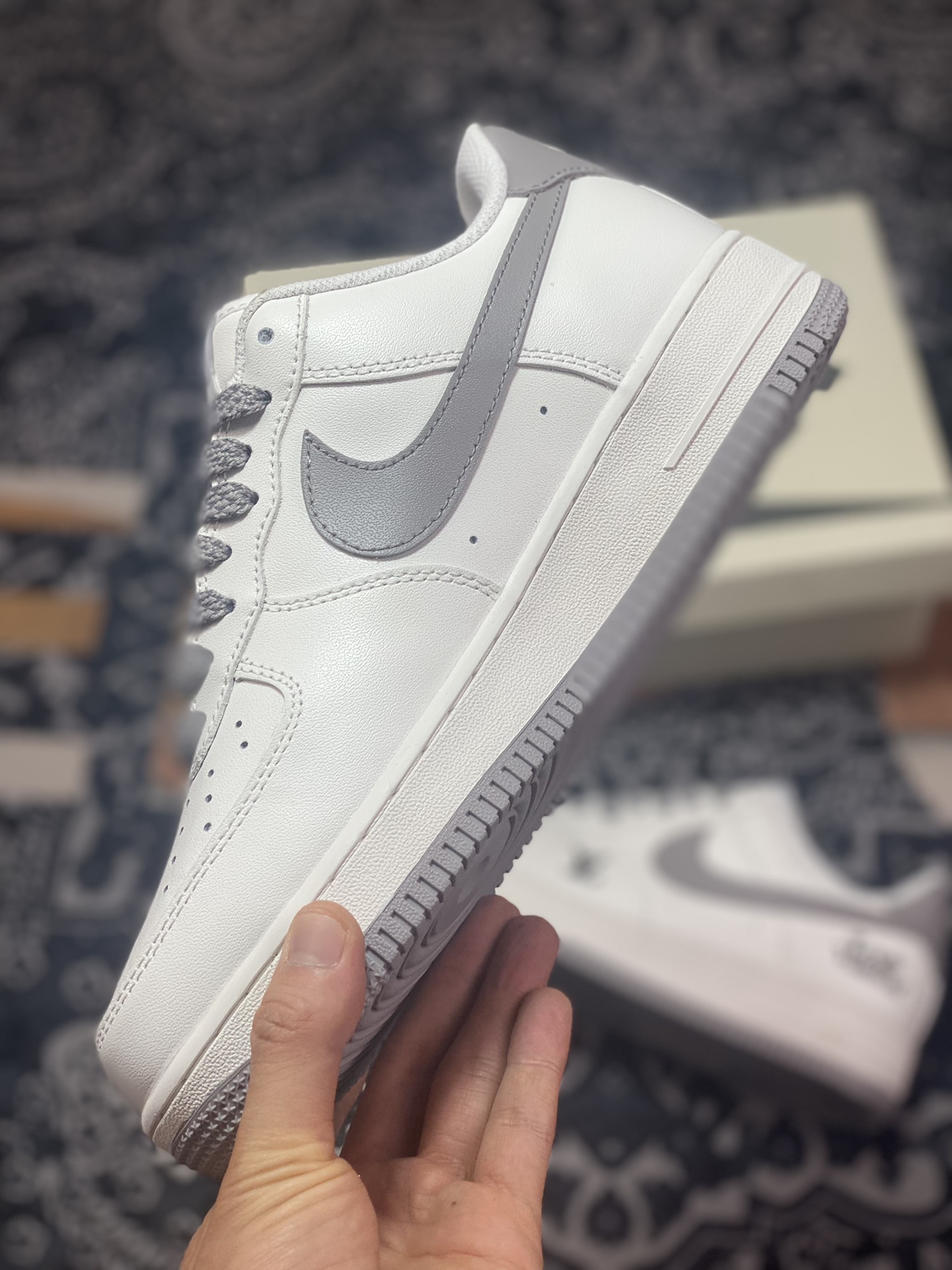 Louis Vuitton X Nike Air Force 1 07 Lv8 ”White/Grey/Black LV” Air Force No. 1 Shoes ”White Gray Black LV Print” BS9055-308