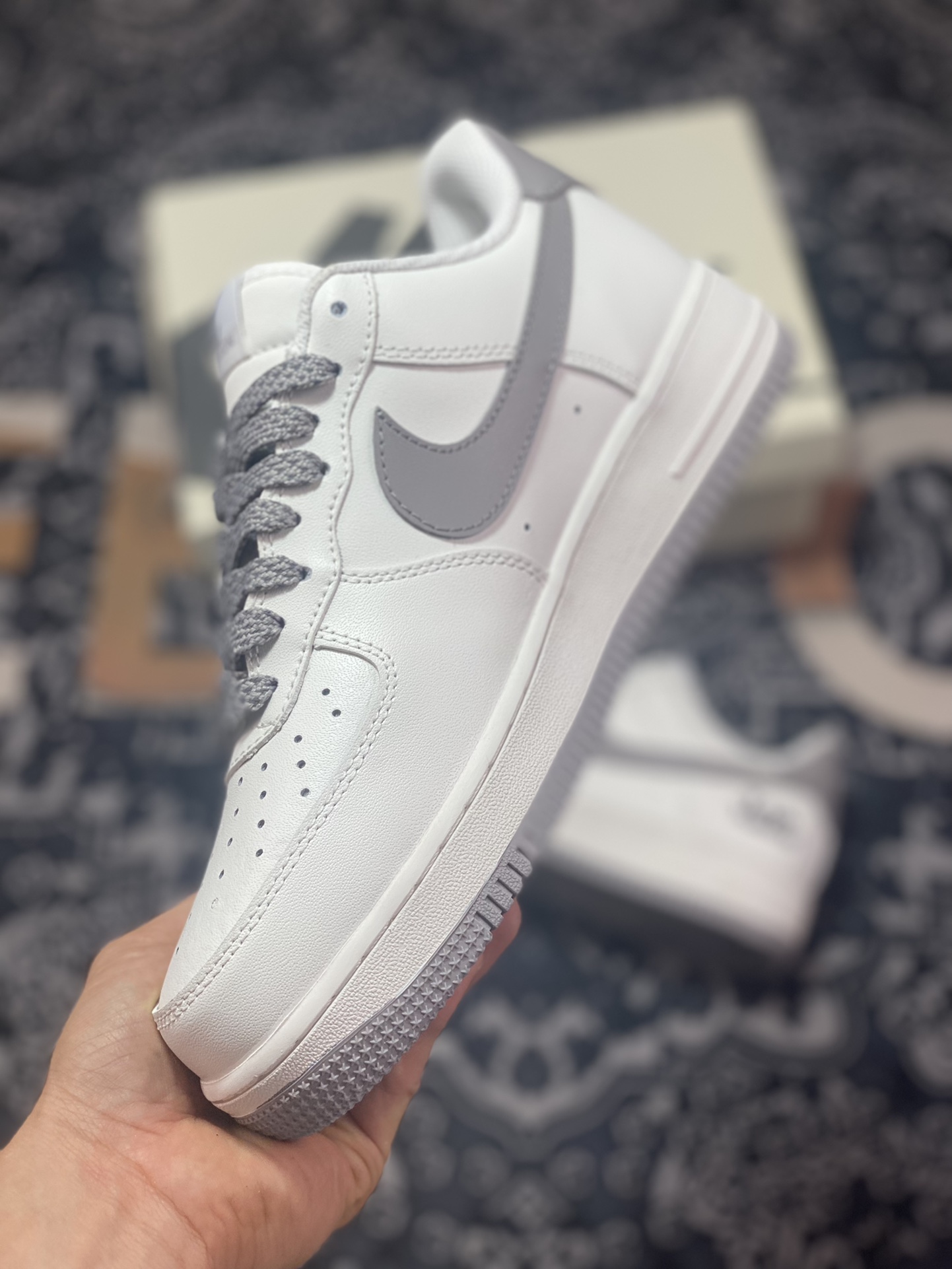 Louis Vuitton X Nike Air Force 1 07 Lv8 ”White/Grey/Black LV” Air Force No. 1 Shoes ”White Gray Black LV Print” BS9055-308