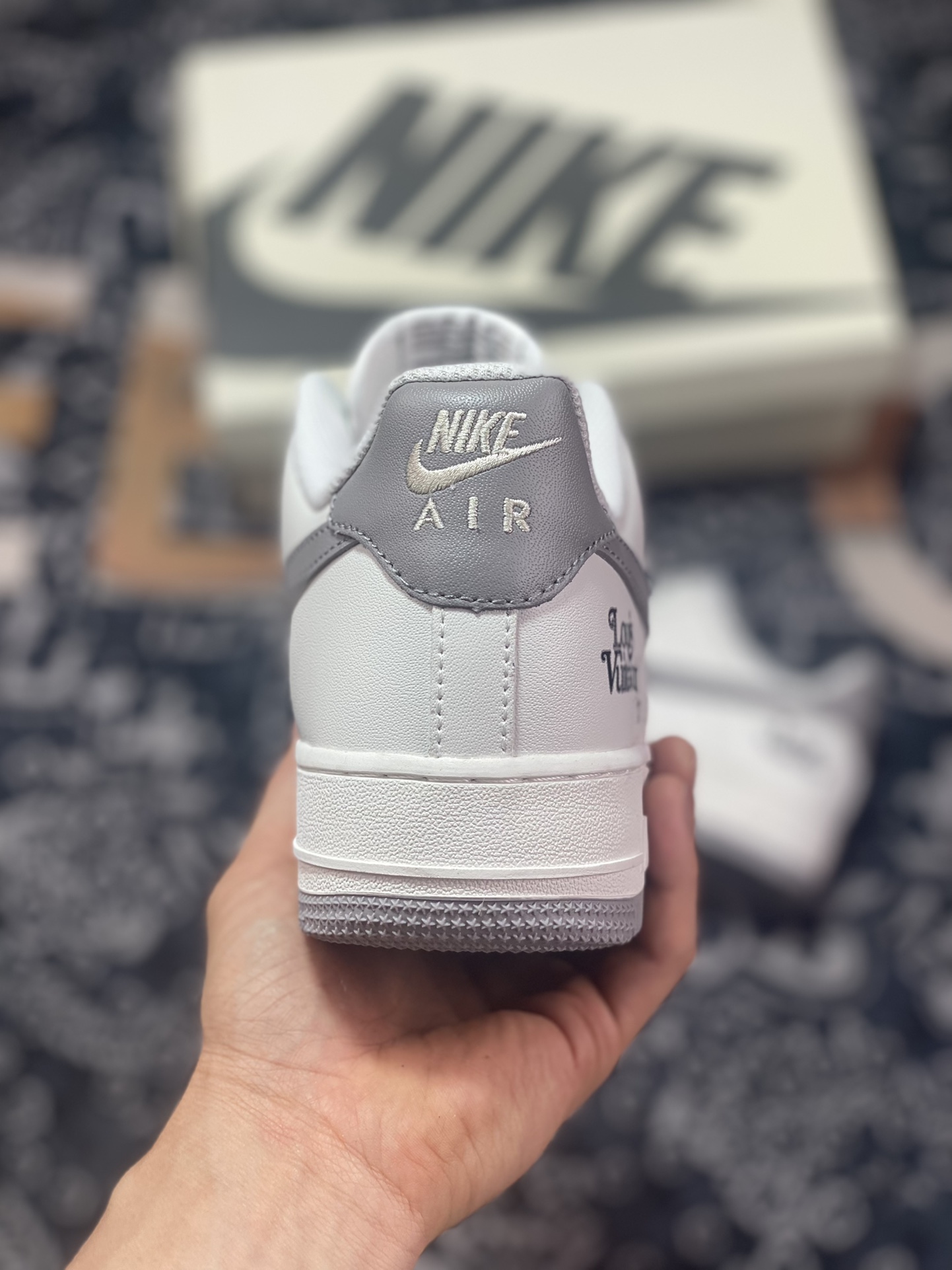 Louis Vuitton X Nike Air Force 1 07 Lv8 ”White/Grey/Black LV” Air Force No. 1 Shoes ”White Gray Black LV Print” BS9055-308