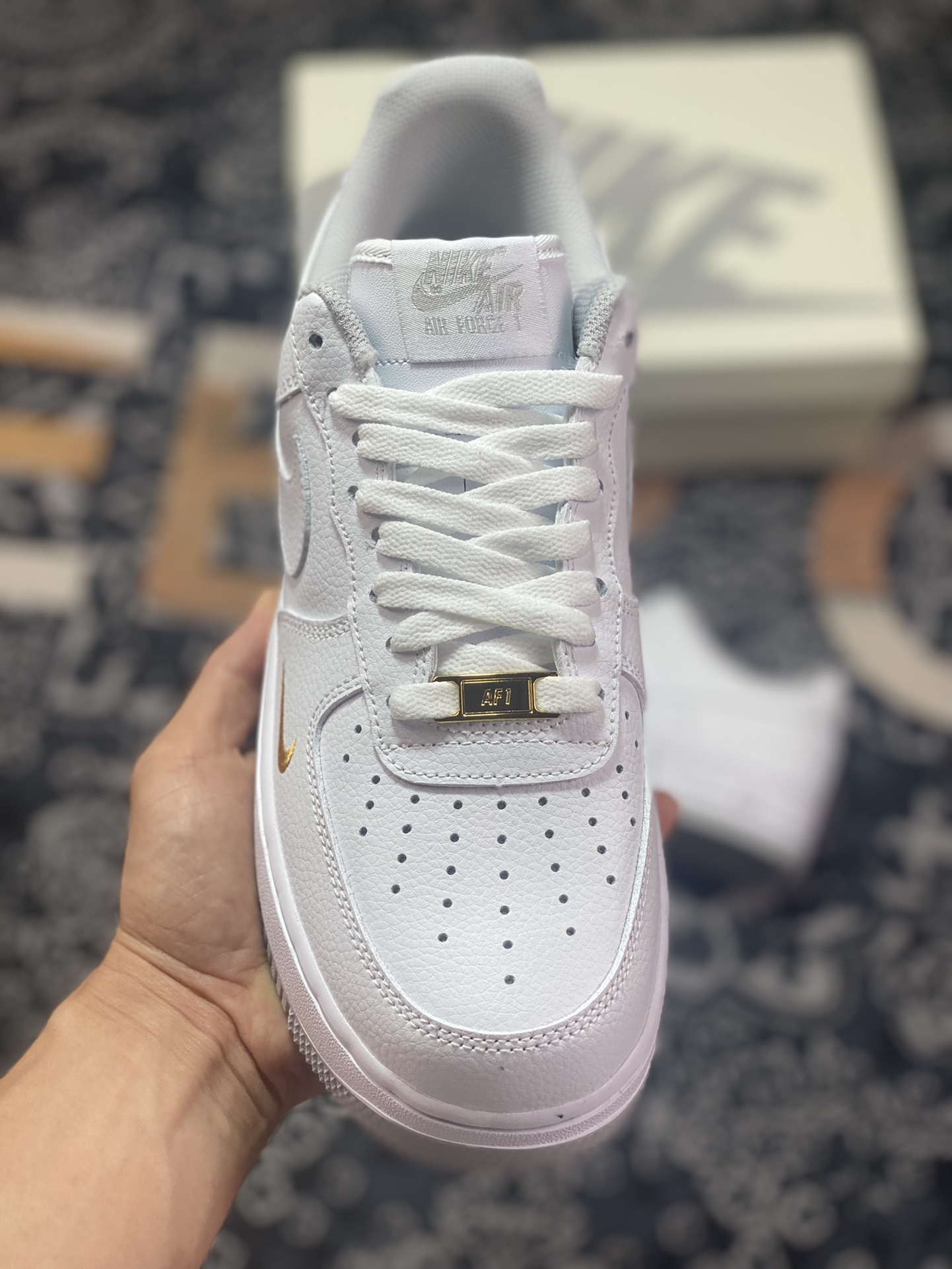 220 Nike Air Force 1'07”40th Anniversary/White/Light Grey”空军一号板鞋“40周年版白浅灰金小钩”DD1225-002
