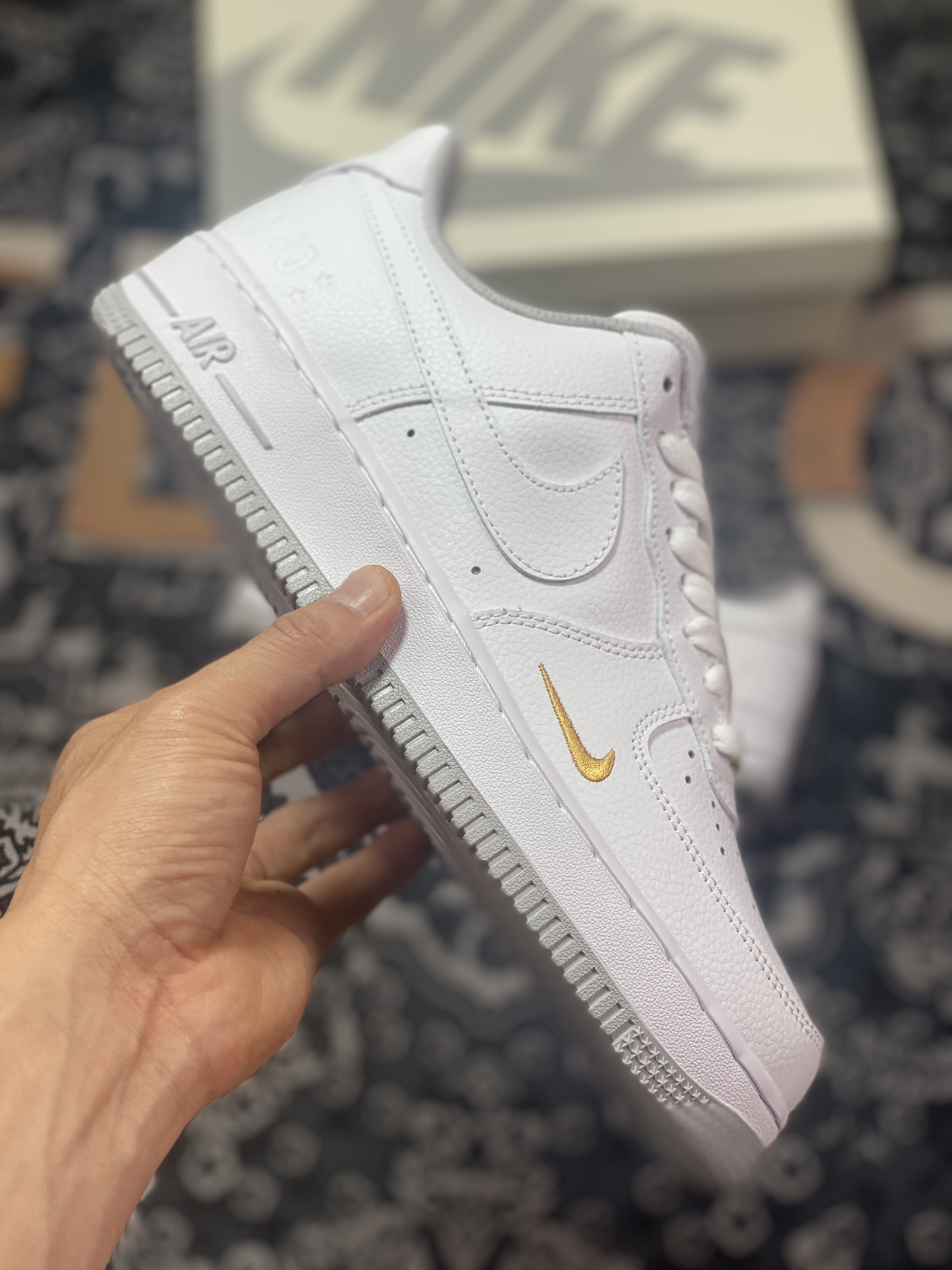 220 Nike Air Force 1'07”40th Anniversary/White/Light Grey”空军一号板鞋“40周年版白浅灰金小钩”DD1225-002