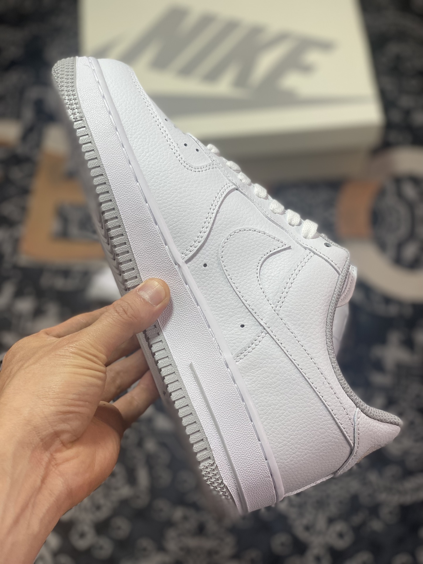 220 Nike Air Force 1'07”40th Anniversary/White/Light Grey”空军一号板鞋“40周年版白浅灰金小钩”DD1225-002
