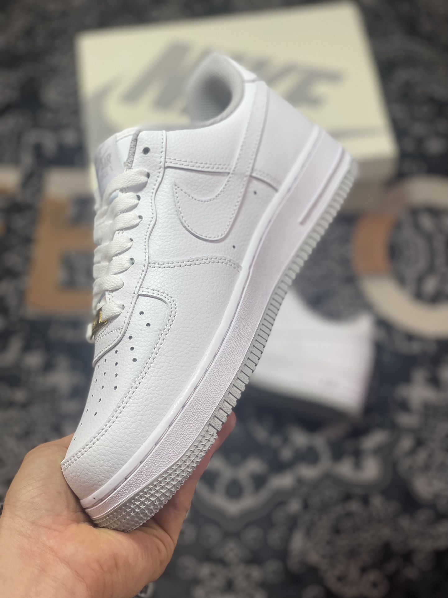 220 Nike Air Force 1'07”40th Anniversary/White/Light Grey”空军一号板鞋“40周年版白浅灰金小钩”DD1225-002