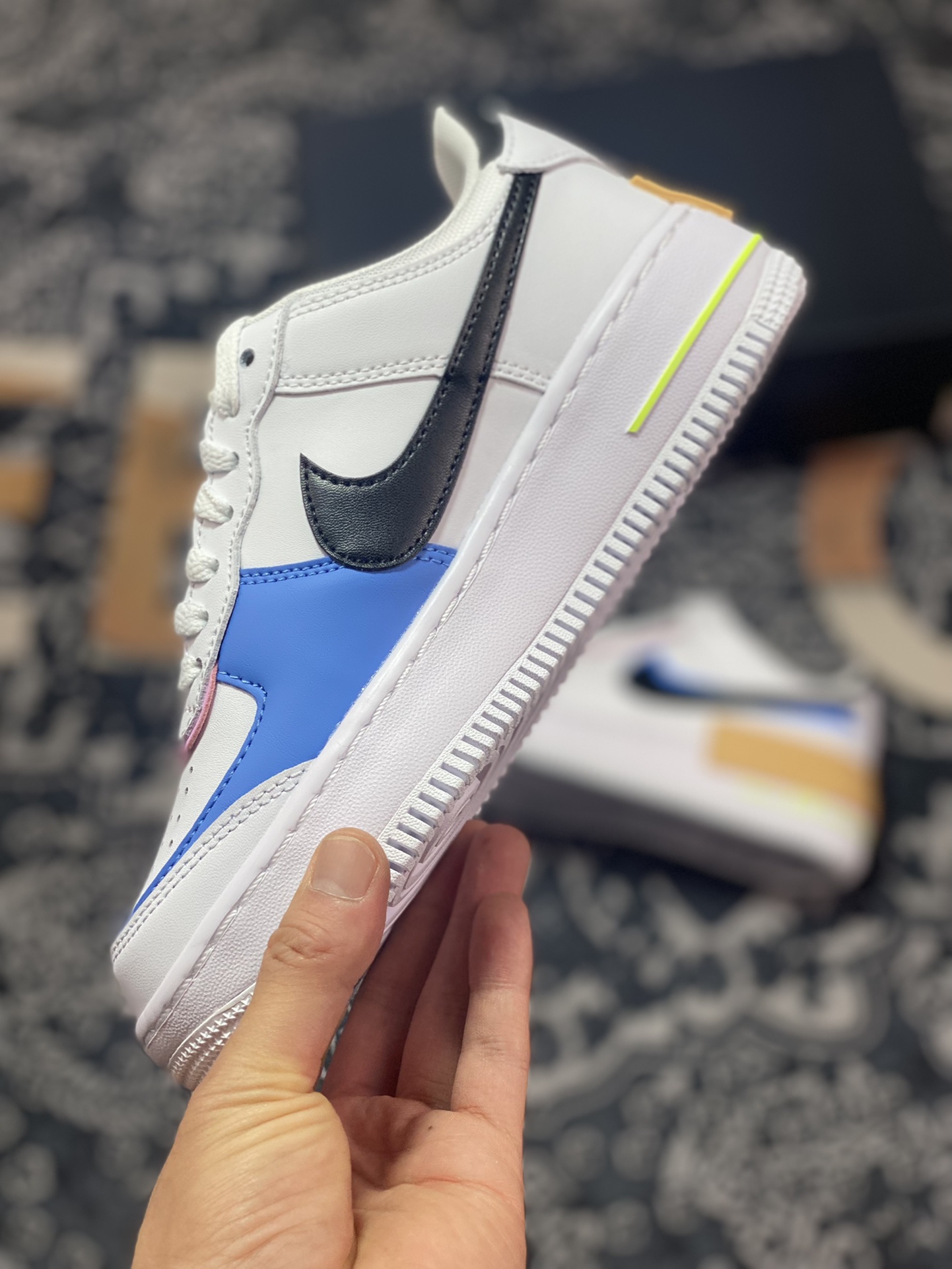 200 Nike WMNS Air Force 1 Shadow”Pastel”空军一号轻量板鞋“白黑北卡蓝紫”FJ0735-100
