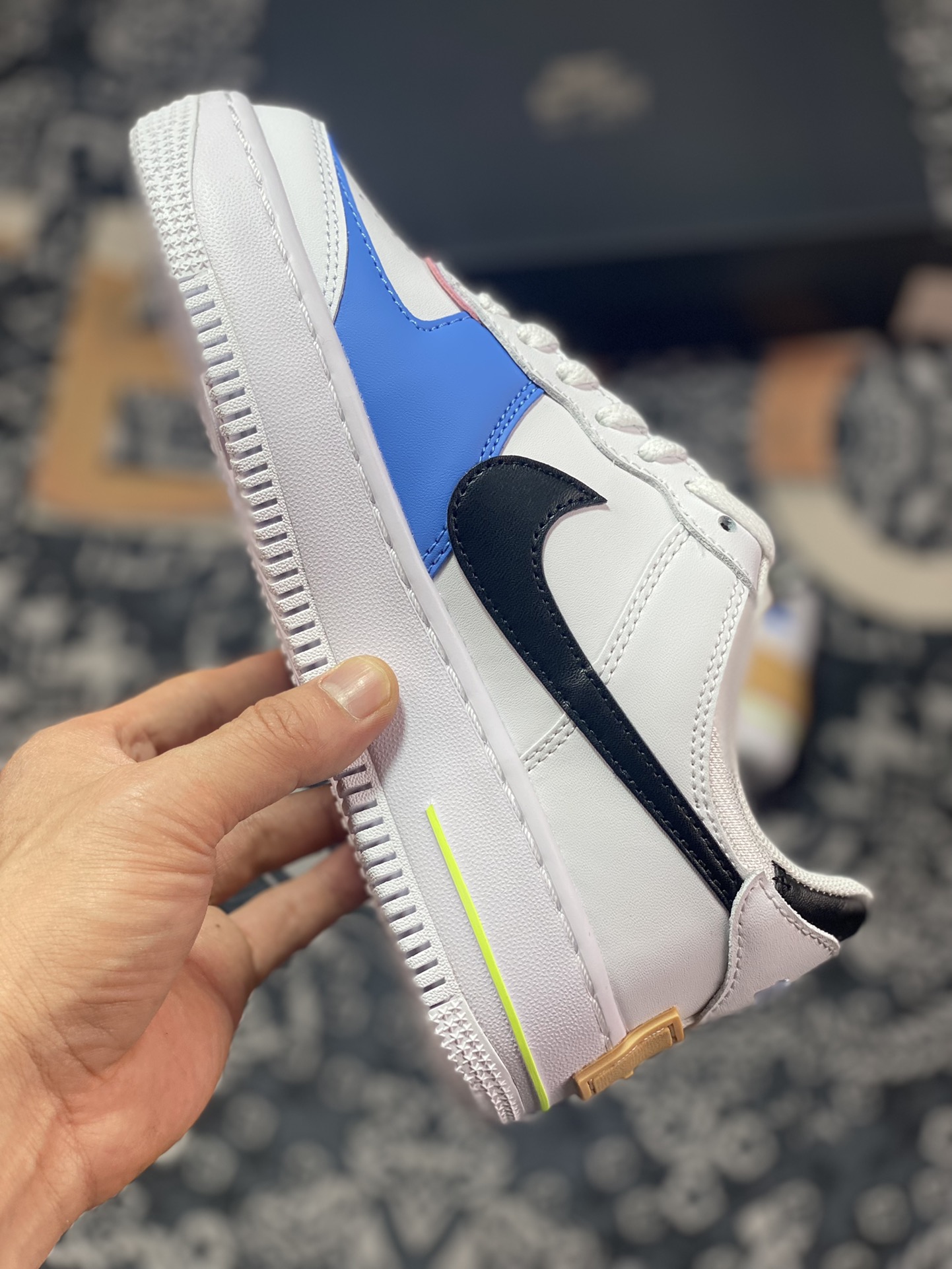 200 Nike WMNS Air Force 1 Shadow”Pastel”空军一号轻量板鞋“白黑北卡蓝紫”FJ0735-100