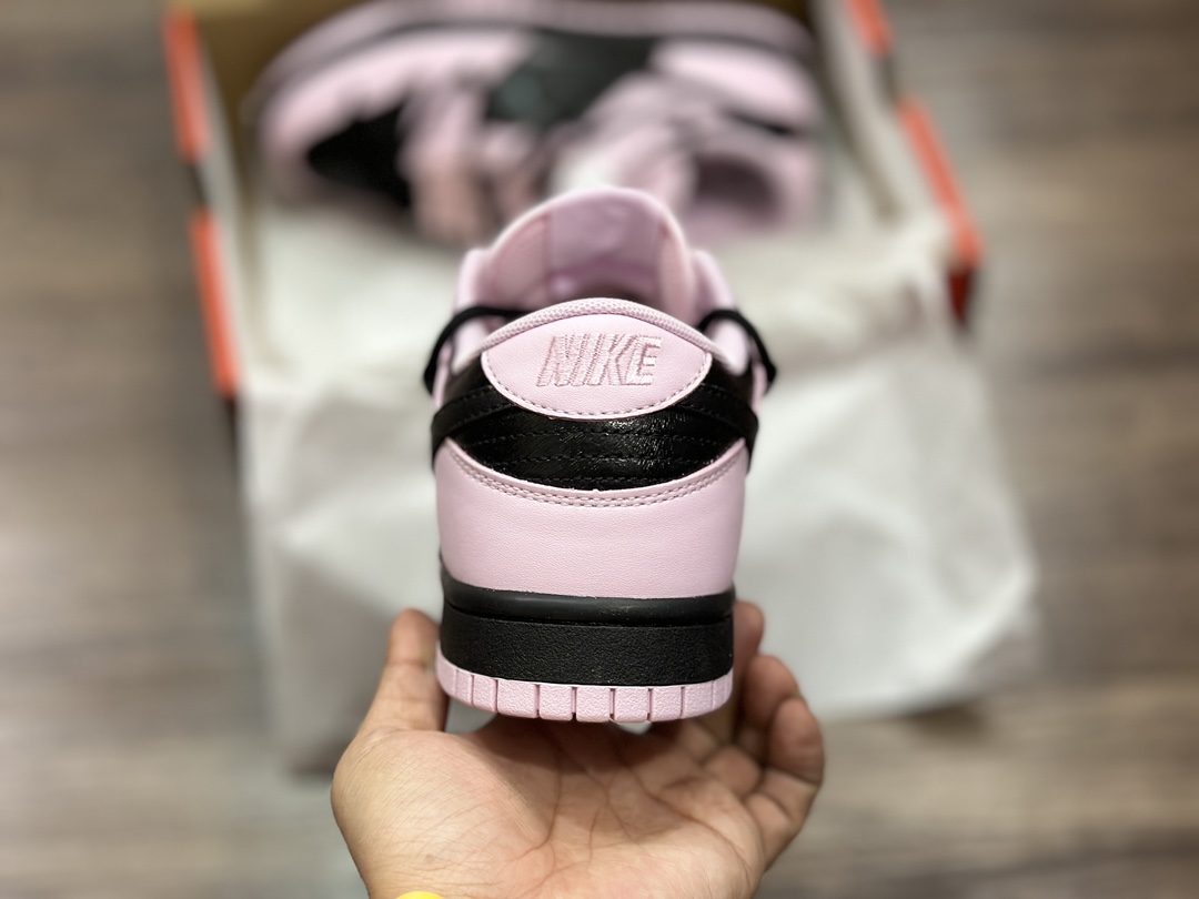 NIKE SB Dunk Low black and pink strap low-top casual sports shoes 921803-601