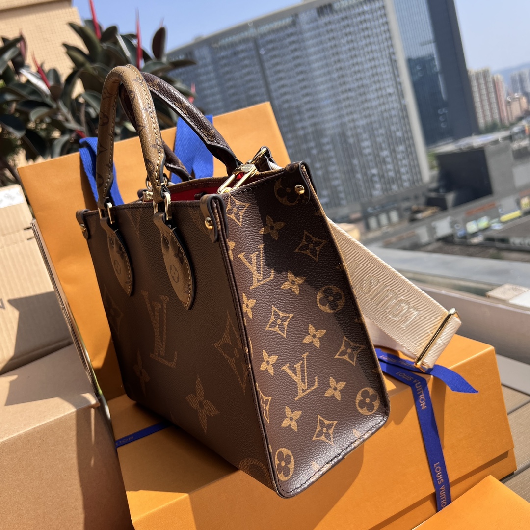 非市场普通货 进口皮料半钢五金 m46373尺寸:25×19×11.5cmLV海外渠道资源特供小号托特包