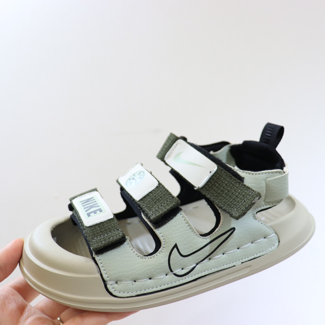 图片[4]-💘2023耐克包头魔术贴童鞋男女童官网夏款最新上市💝💲 🛵Nike 包头双车线车边三带休闲户外沙滩鞋凉鞋🚘 💖夏季韩版防滑防踢软底透气新概念户外潮鞋凉鞋🎈 🍒颜色：蓝色，绿色，红色 号码：26-35码-选品中心