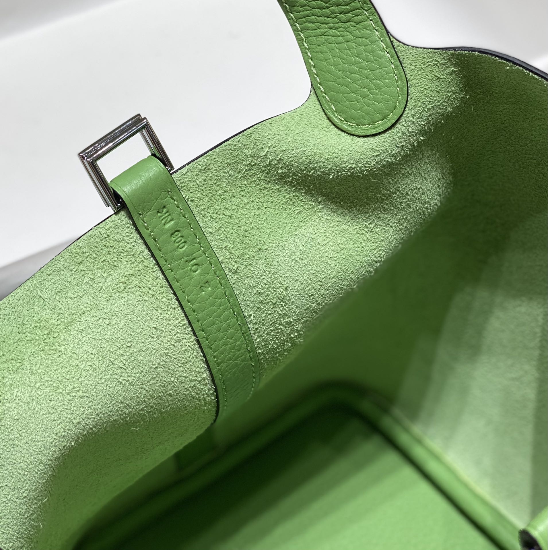 Hermès Picotin Lock 18 Avocado Green Bucket Bag, Togo Leather, Silver Hardware 8 i1681883901 2935 6