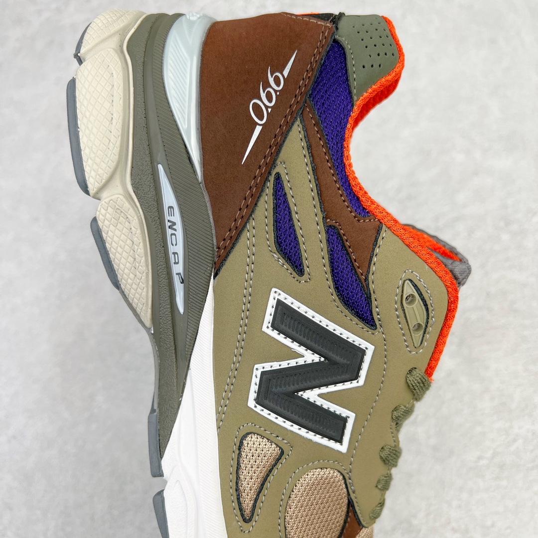 图片[6]-＃K版纯原福利 New Balance M990BT3 新百伦NB990V3 绿棕黑 第三代总统复古慢跑鞋 正确3M反光细节 原楦原纸版开发 正确6层组合底模精密开发 搭载全新碳素中底 后跟透明TPU水晶装饰条稳固 沿用了引以为傲的跑鞋手工技艺 采用猪皮绒面并包裹局部透气网面的鞋身设计 菱网鞋舌上刻有New Balance USA 鞋面依旧身着经典的大热之灰 彰显了其高端的品质身份 尺码：36 37 37.5 38 38.5 39 40 40.5 41.5 42 42.5 43 44 45-选品中心