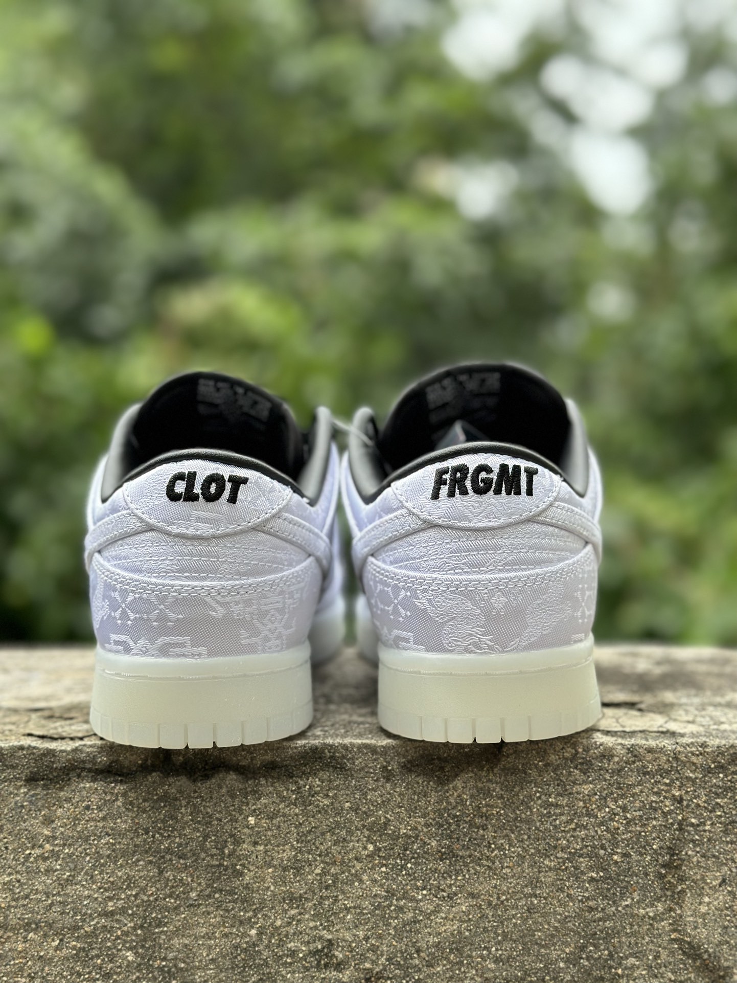 福利特价‼️ Fragment Design xCLOT xNikeDunkLow闪电白丝绸三方联名 藤