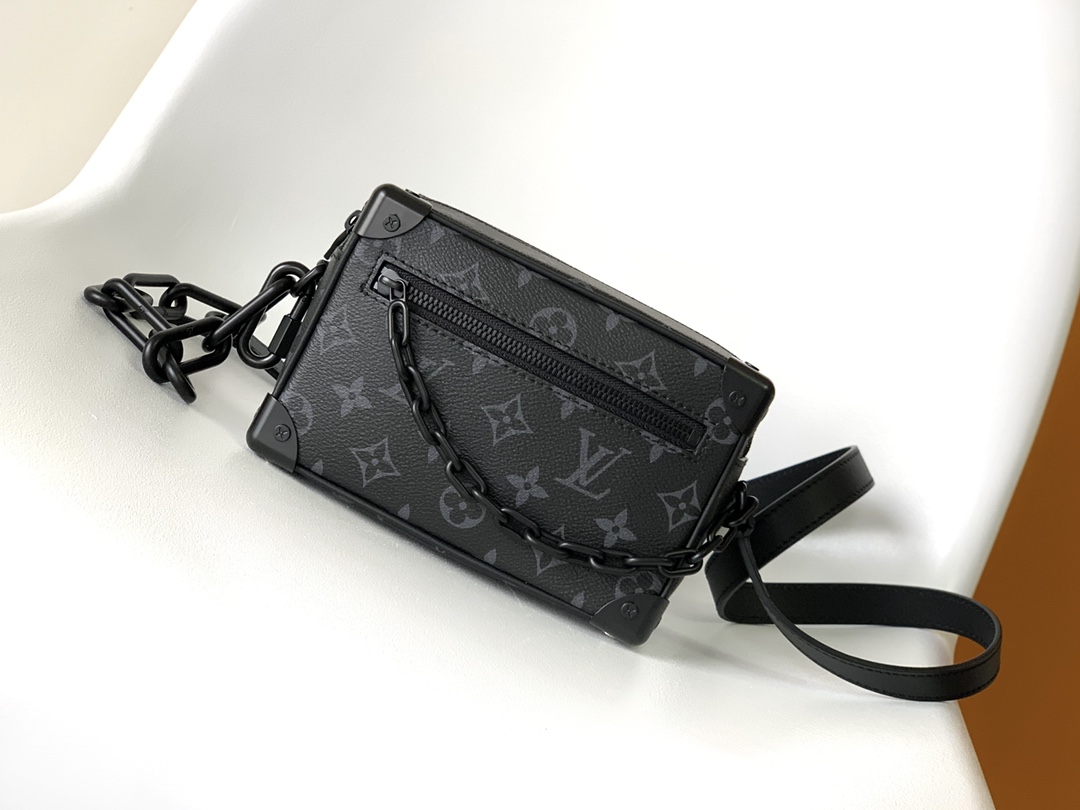 Louis Vuitton LV Soft Trunk Crossbody & Shoulder Bags Black Monogram Canvas Cowhide Fabric Resin Spring/Summer Collection Chains M44735