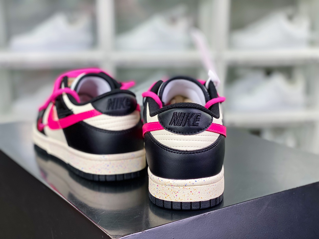 SB Dunk Low ”Black/Beige/Pink” dunk series low-top casual sneakers ”black, beige, white, pink, rope and three hooks” FD4623-131