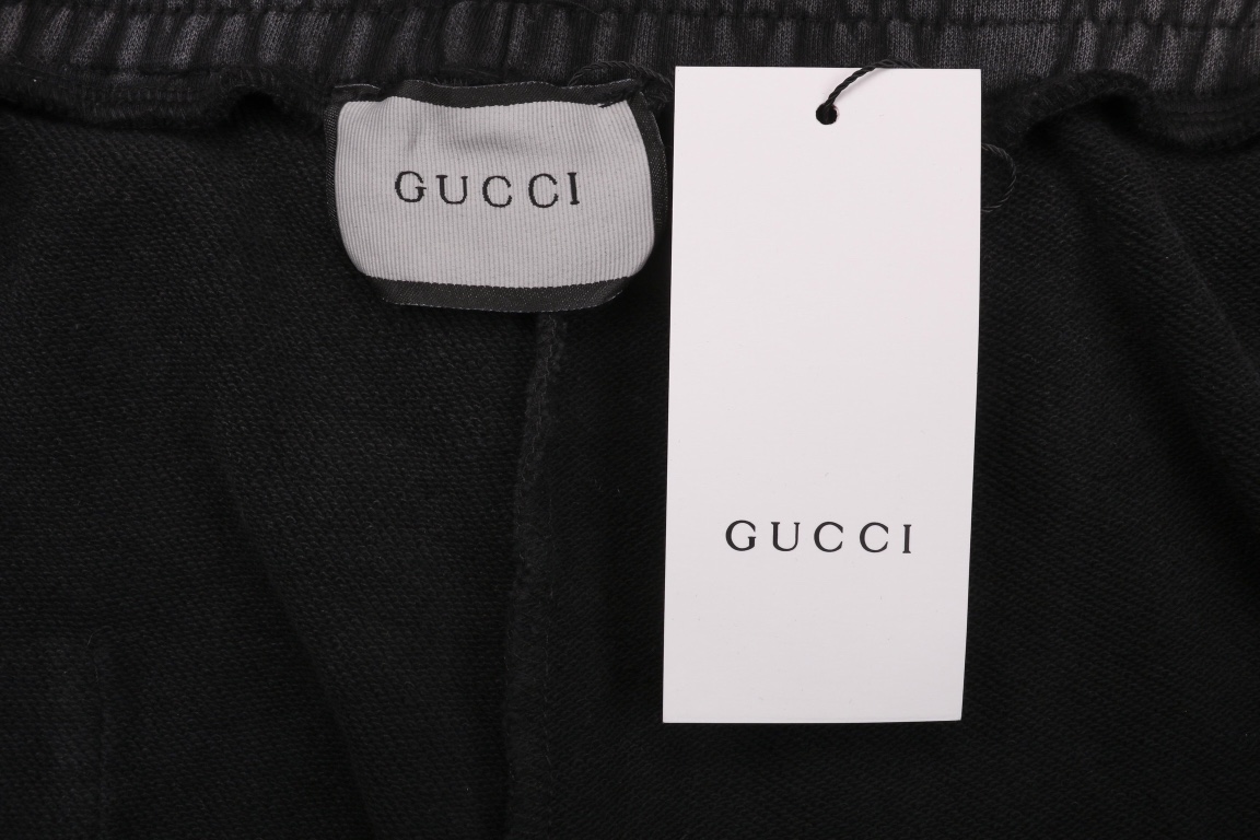 180 Gucci/古驰 23ss 双G小兔印花水洗做旧短裤