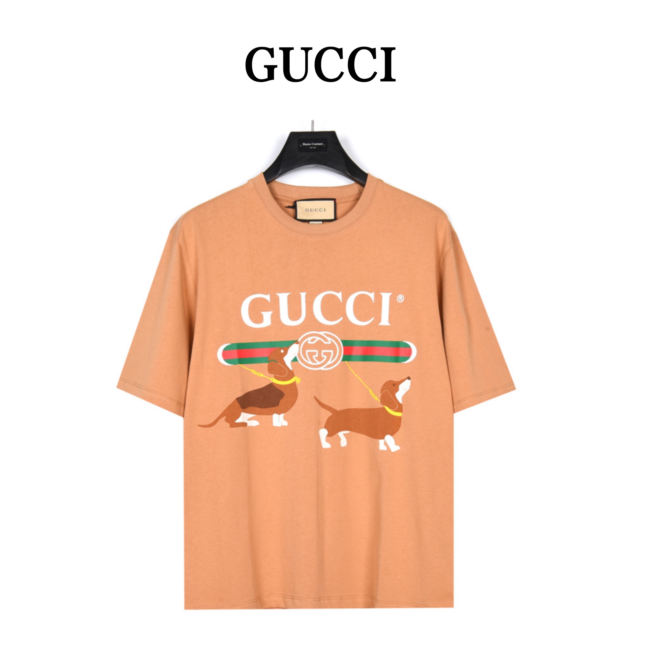 Gucci/古驰 23ss 腊肠狗logo印花短袖T恤