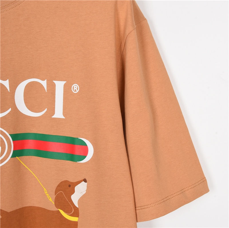 Gucci/古驰 23ss 腊肠狗logo印花短袖T恤