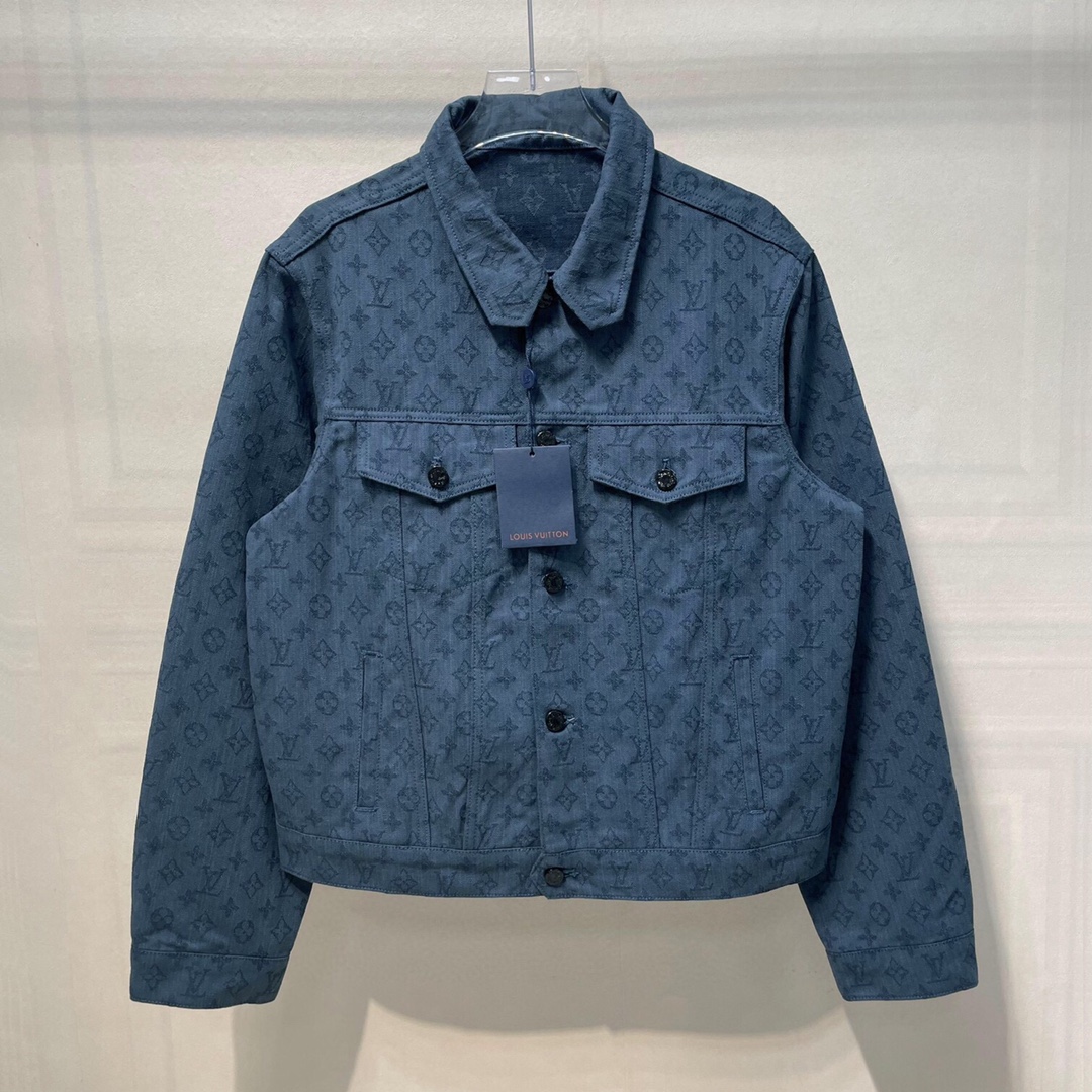 Louis Vuitton Clothing Coats & Jackets Black Blue Unisex Cotton