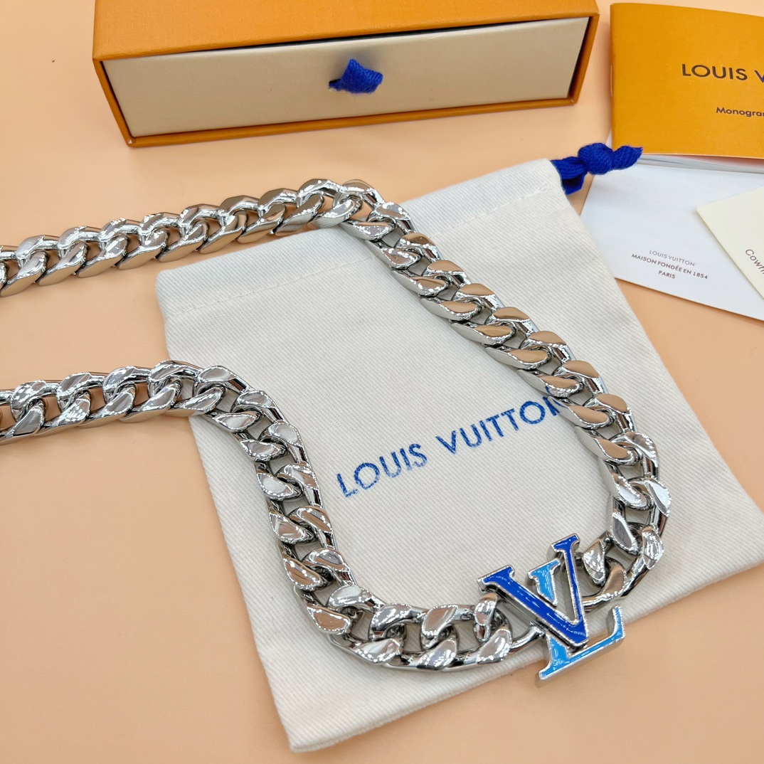 Louis Vuitton LV 项链 蓝色大logo