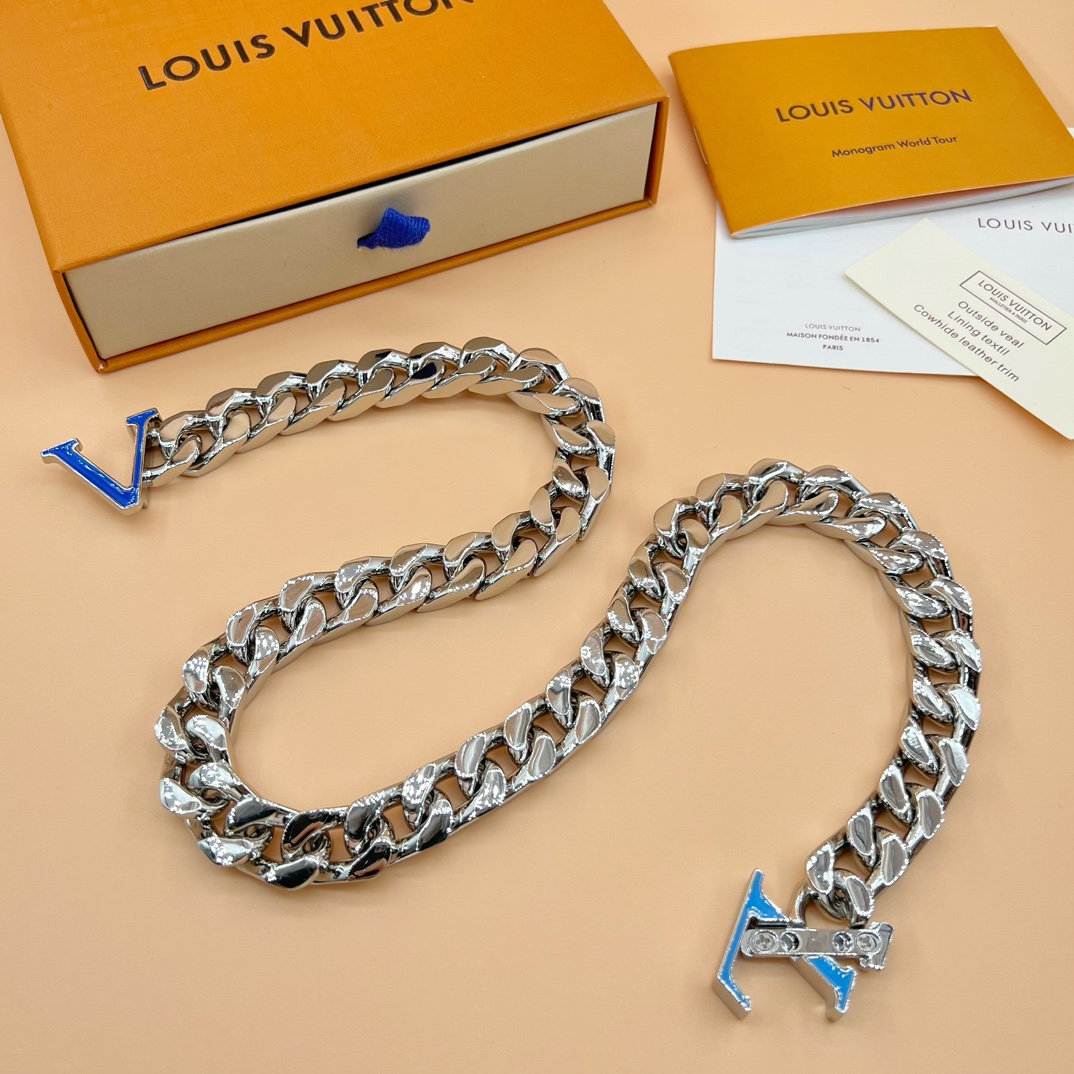Louis Vuitton LV 项链 蓝色大logo