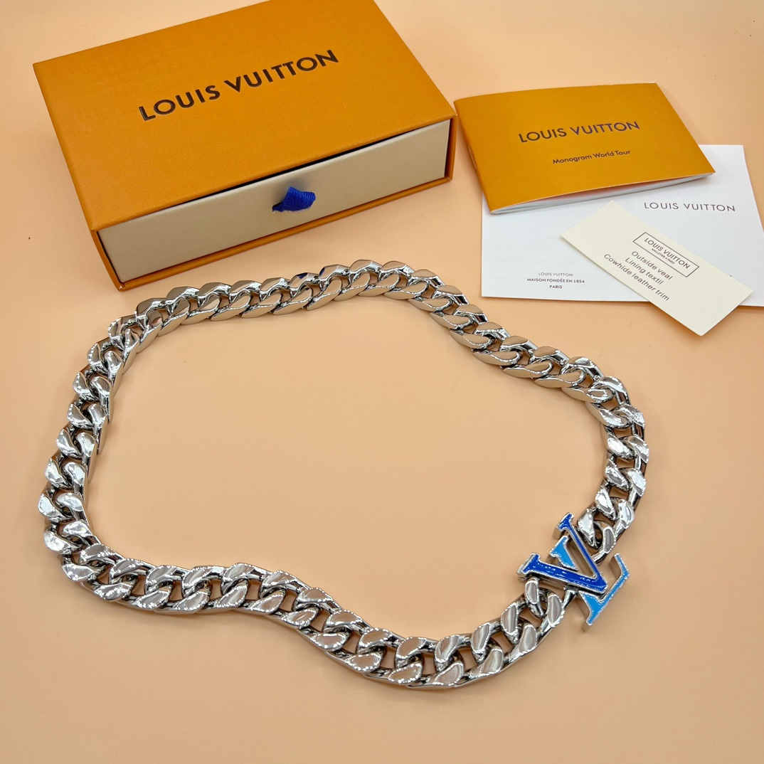 Louis Vuitton LV 项链 蓝色大logo