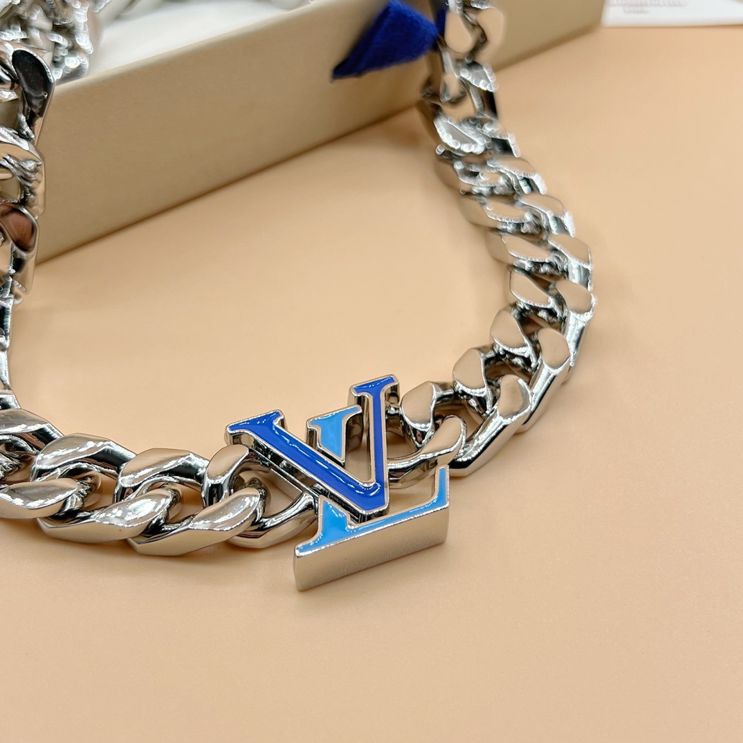 Louis Vuitton LV 项链 蓝色大logo