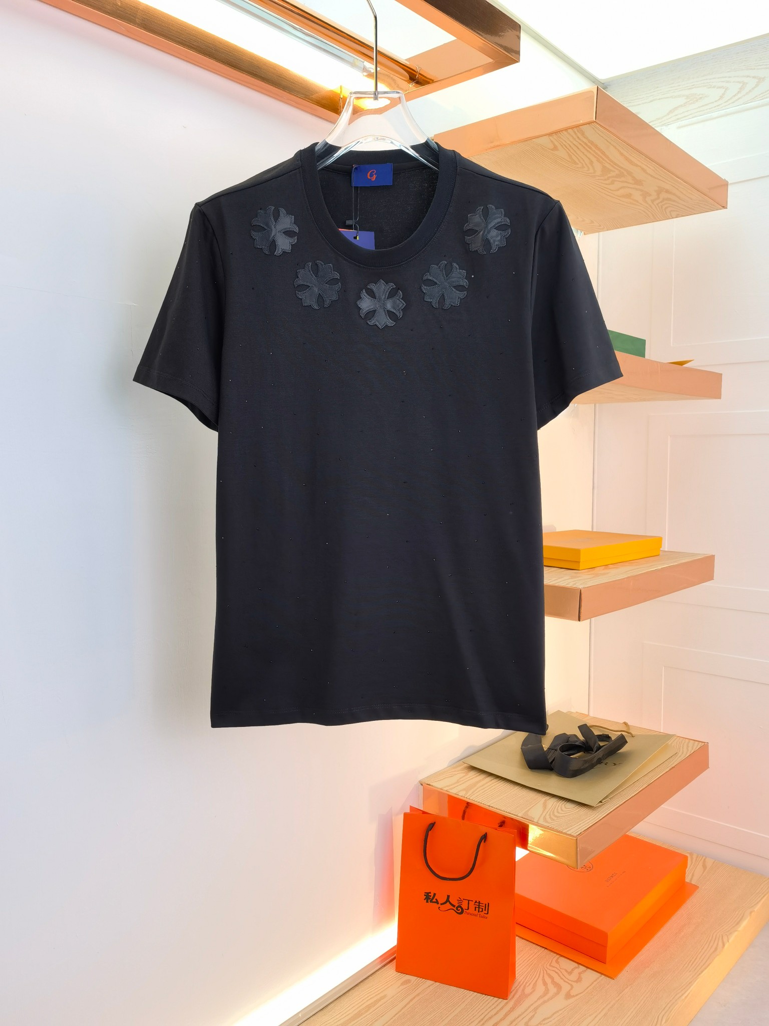 Chrome Hearts Kleding T-Shirt Website van topkwaliteit
 Afdrukken Katoen Lente/Zomercollectie Fashion Korte mouw