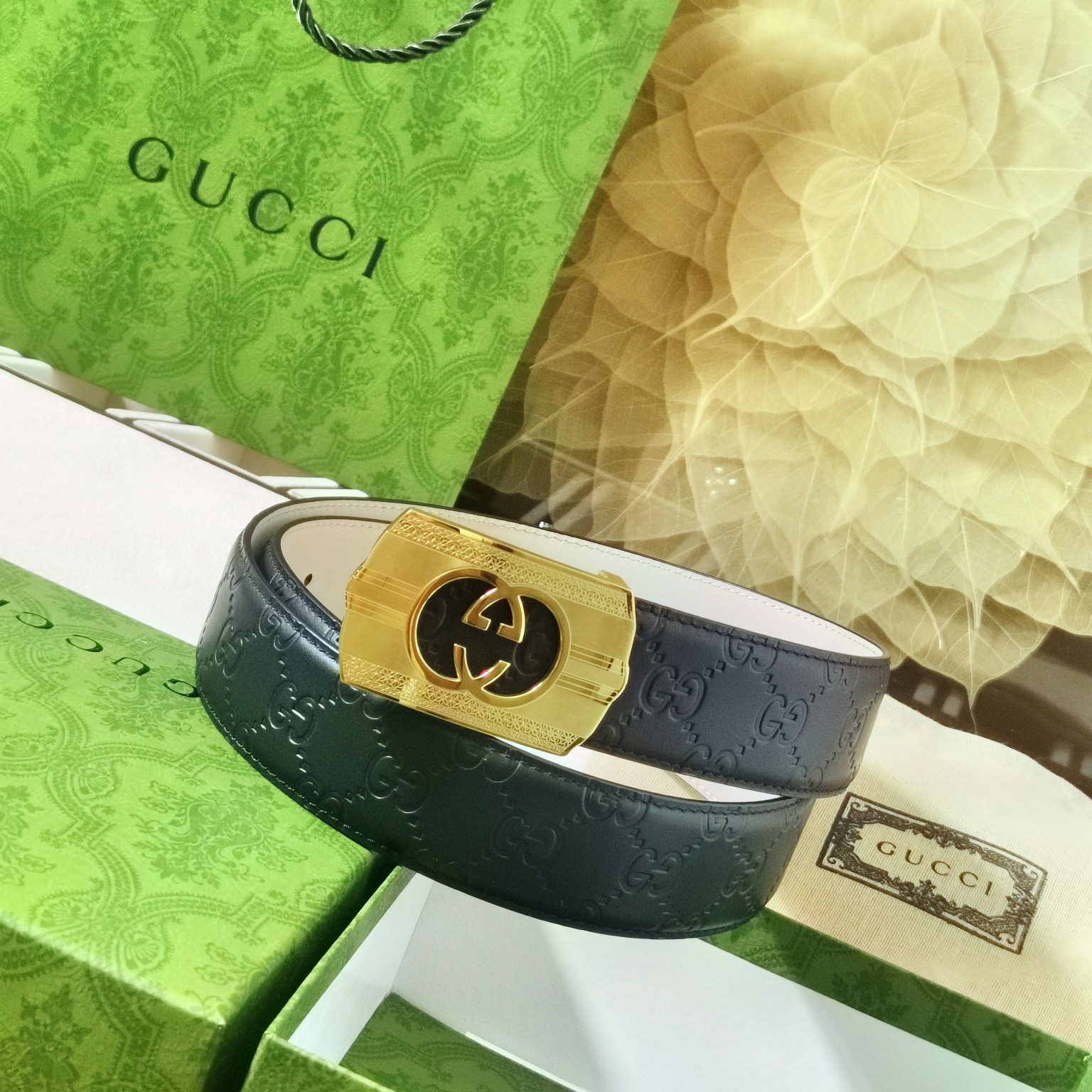 Gucci经典原单品质经典压花配树膏