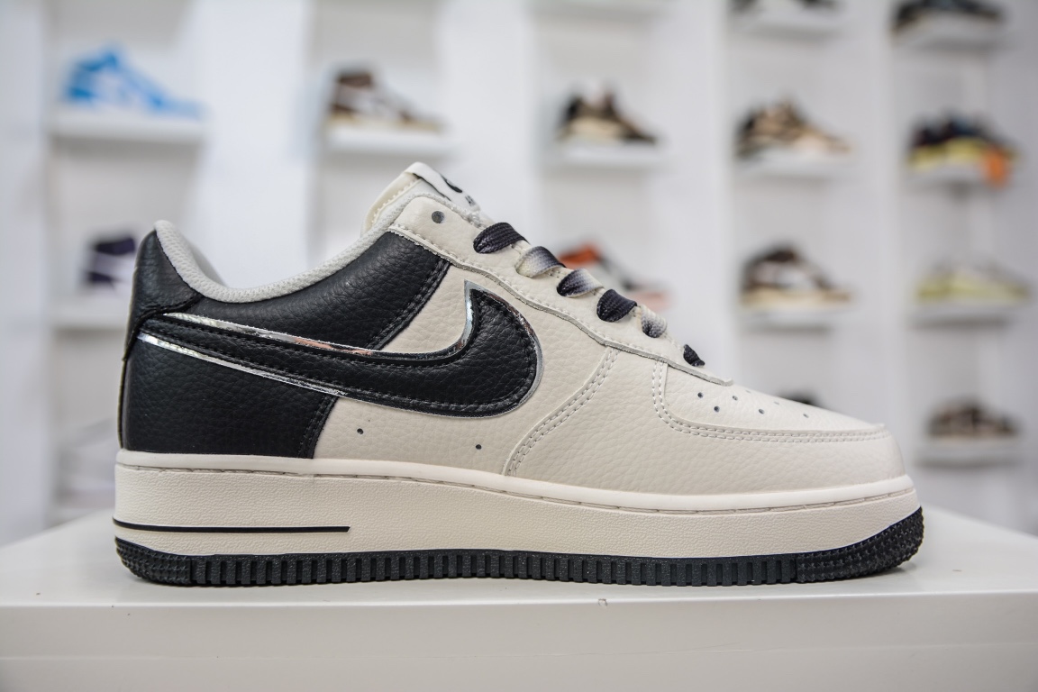 Air Force 1'07 Low Beige Black TS Small Hook Original Last Original Cardboard IO5636-333