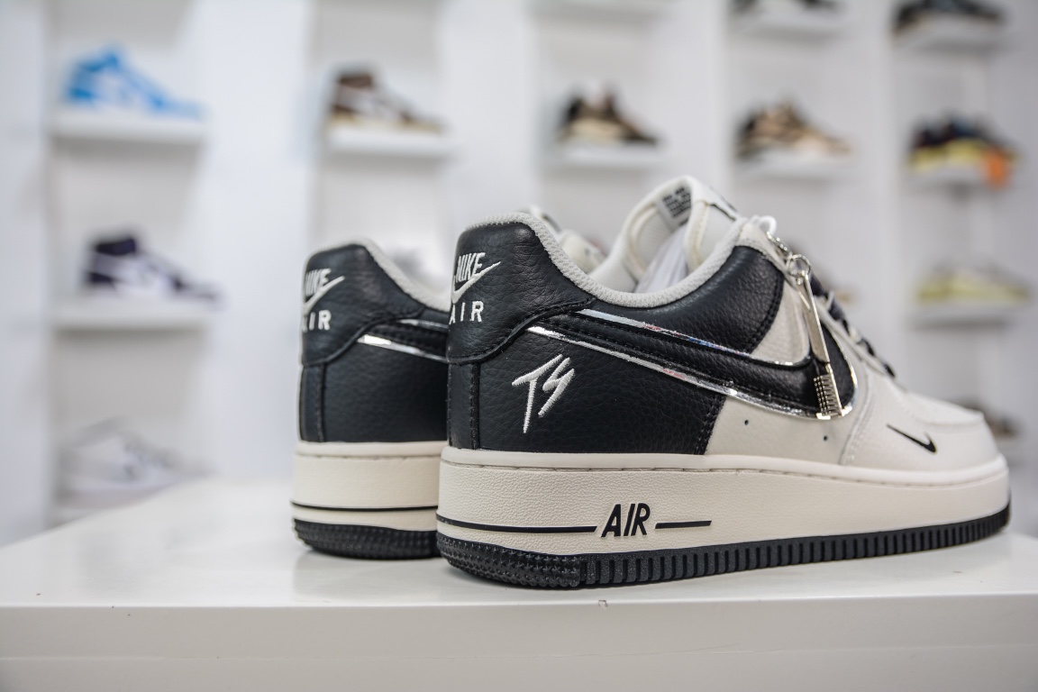 Air Force 1'07 Low Beige Black TS Small Hook Original Last Original Cardboard IO5636-333