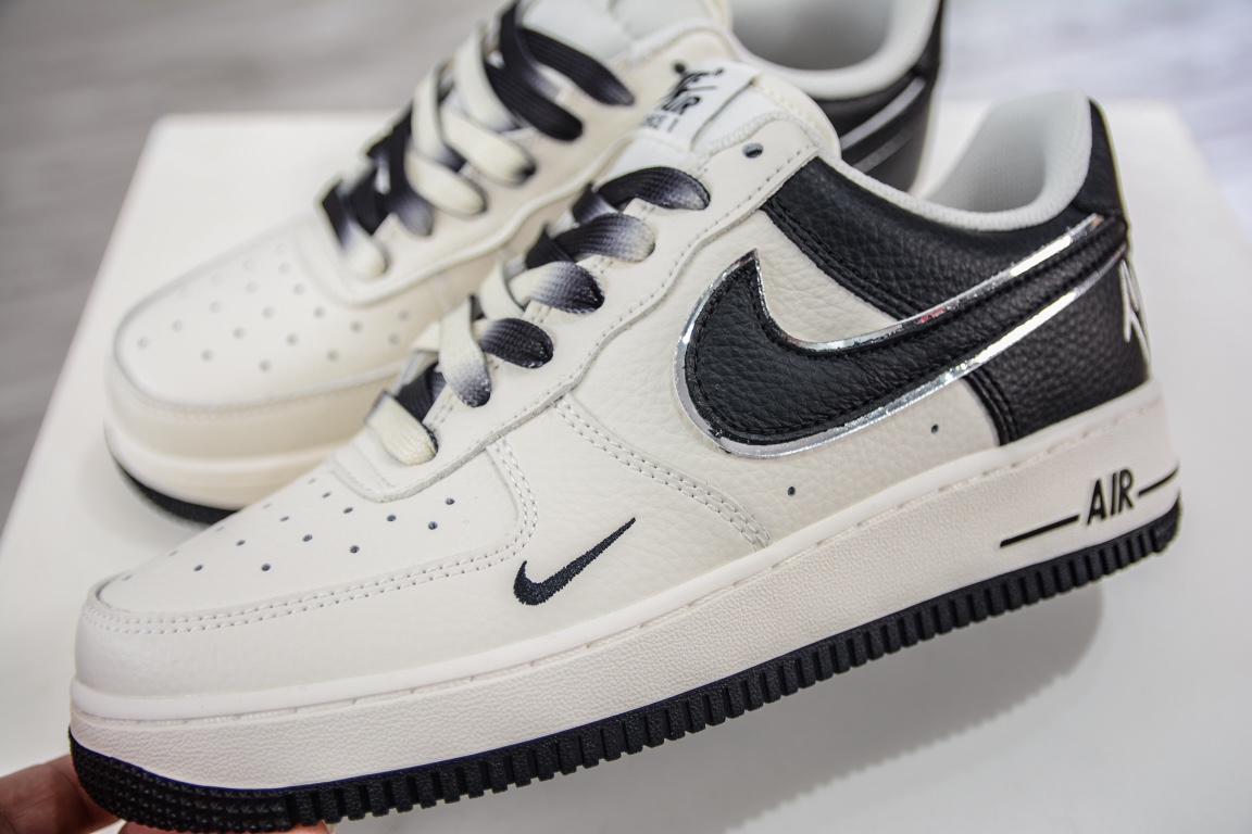 Air Force 1'07 Low Beige Black TS Small Hook Original Last Original Cardboard IO5636-333