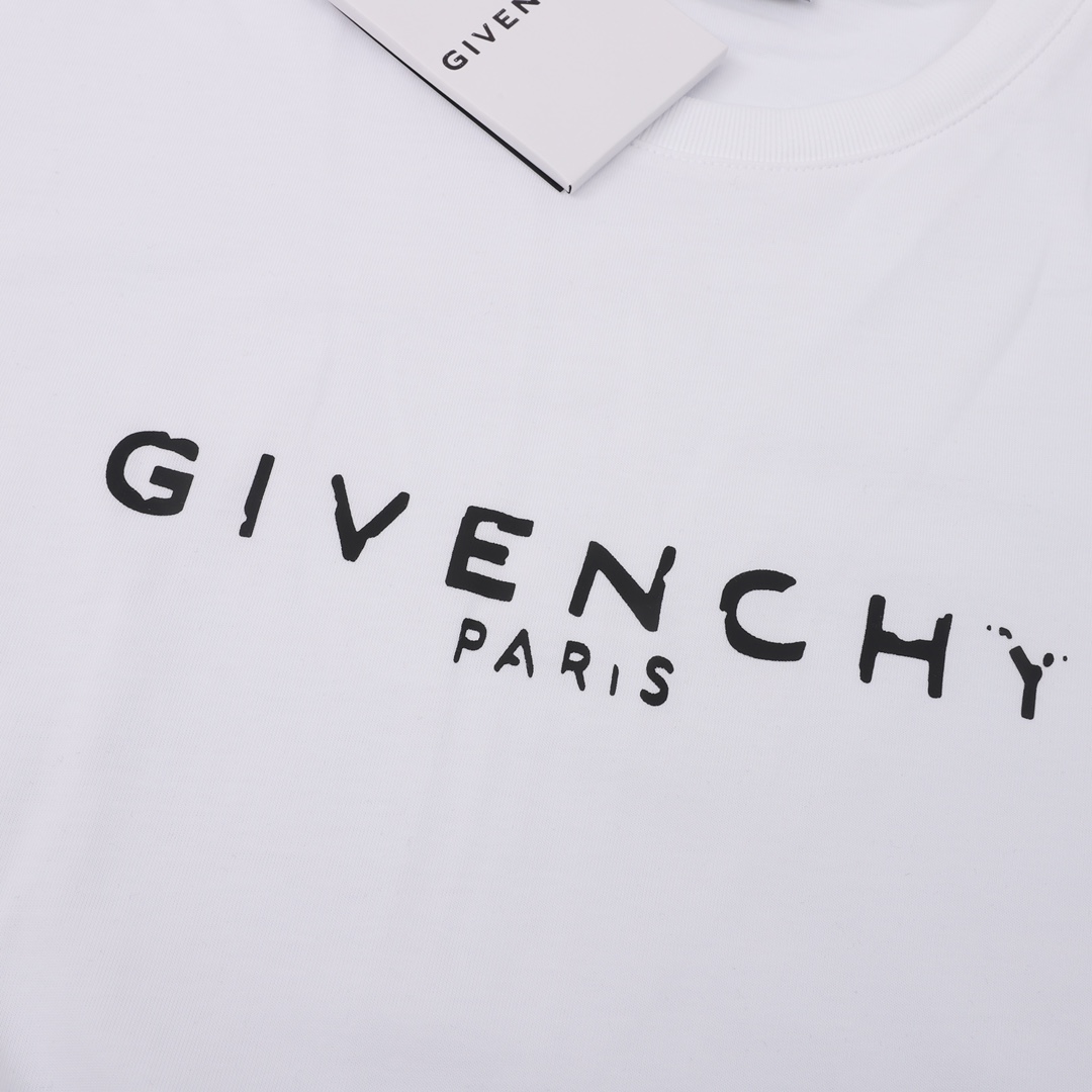 160 Givenchy/纪梵希 残缺字母印花logo短袖T恤