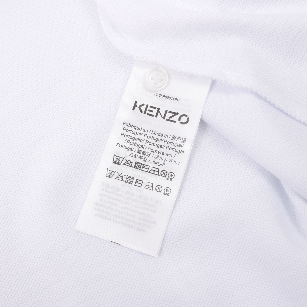 180 KENZO/高田贤三 虎头刺绣LOGO短袖POLO衫