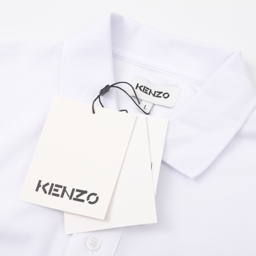 180 KENZO/高田贤三 虎头刺绣LOGO短袖POLO衫