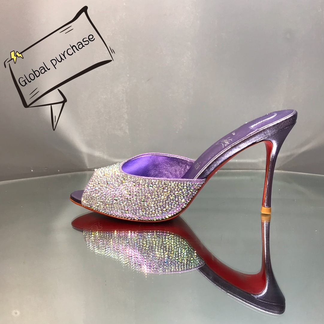 NO:100650,High-end custom sandals spring and summer series!  H10Cm, size 34-42. genuine leather bottom. Customized model. No return or exchange.-2 purple base, fantasy color imitation diamond, purple metal sheepskin, official website synchronization Standard European code Reference:-2 Color:purple/purple Material:cowhide Lining:goat leather Heel height:10Cm Sole:leather sole Size:EUR 34-42 (US 4-11):,,christian louboutin,sandals,sheepskin,Leather soles19860909高端订制 凉鞋春夏系列！ H10Cm,尺码34-42码.真皮大底.订制款.不退不换.-2紫色底幻彩仿奥钻,紫色金属羊皮里,官网同步 标准欧码 Reference:-2 Color:purple/purple Material:cowhide Lining:goat leather Heel heigh:10Cm Sole:leather sole Size:EUR 34－42（US 4一11) :,,christian louboutin,sandals,sheepskin,Leather soles,Women's Shoes