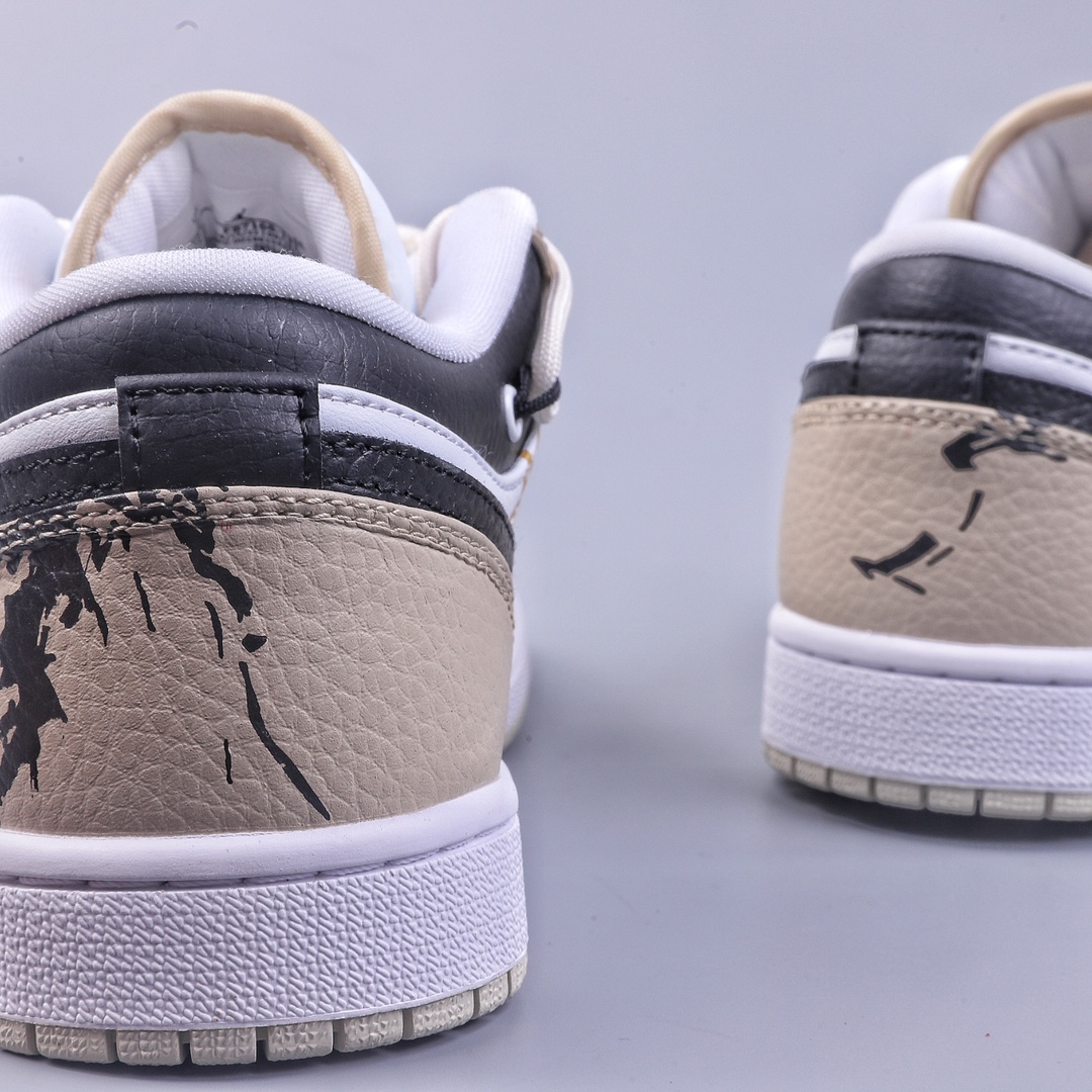 Air Jordan 1 Low Rabbit Year Limited Beige and Brown Straps AJ1 Low-top Casual Sneakers FB7168-121