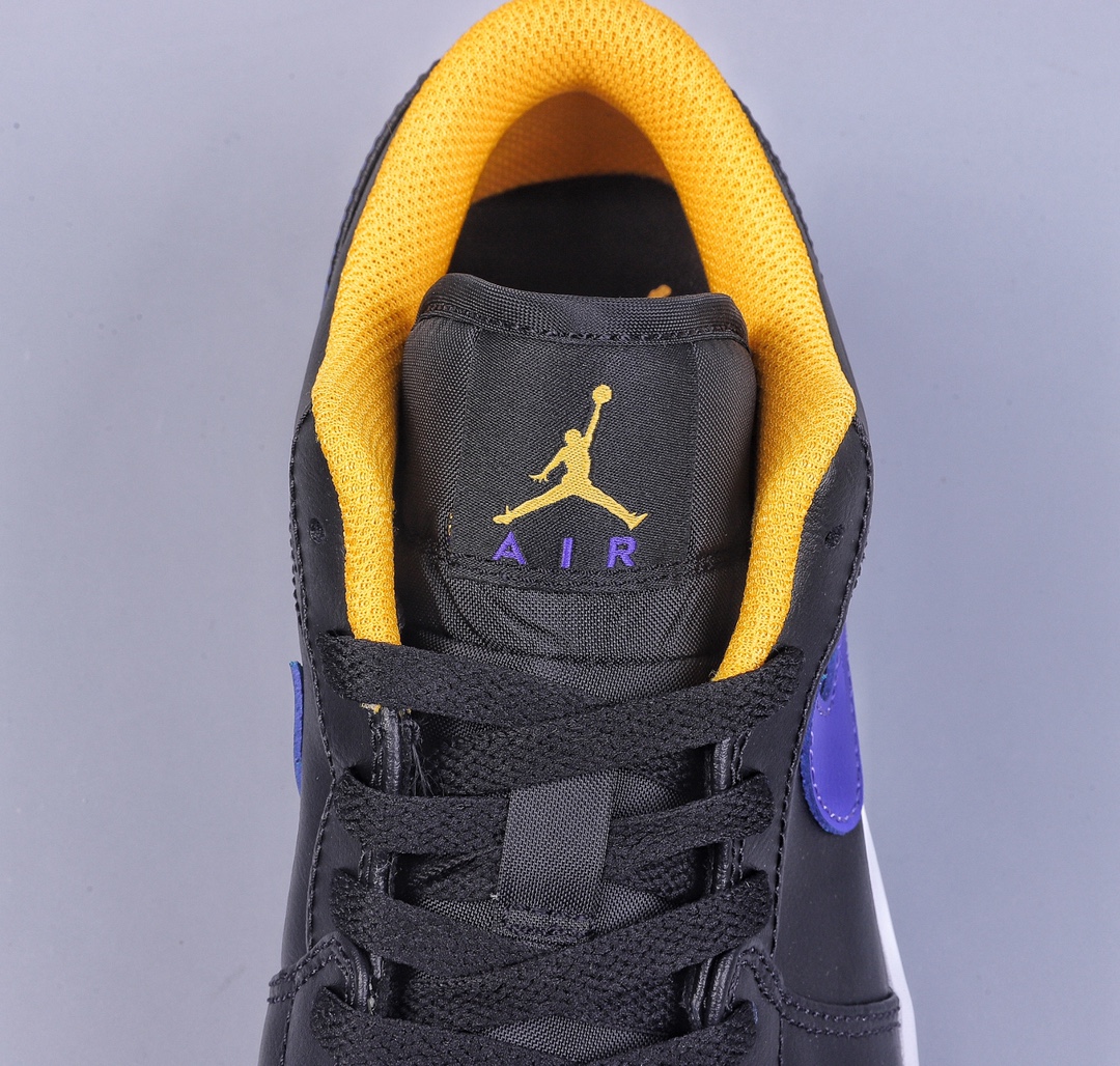 DT Air Jordan 1 Low black purple yellow toe AJ1 Joe 1 low-top casual sneakers 553558-075