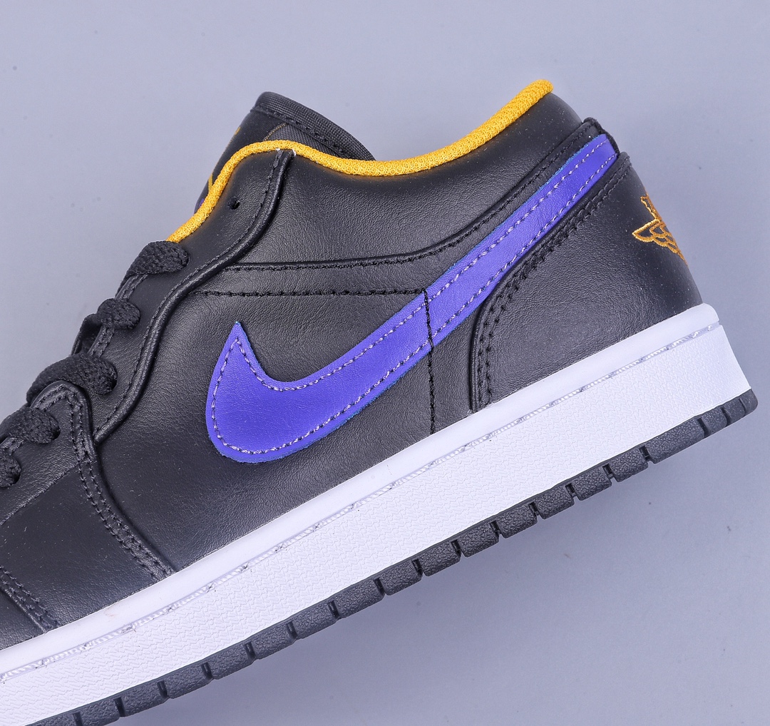 DT Air Jordan 1 Low black purple yellow toe AJ1 Joe 1 low-top casual sneakers 553558-075